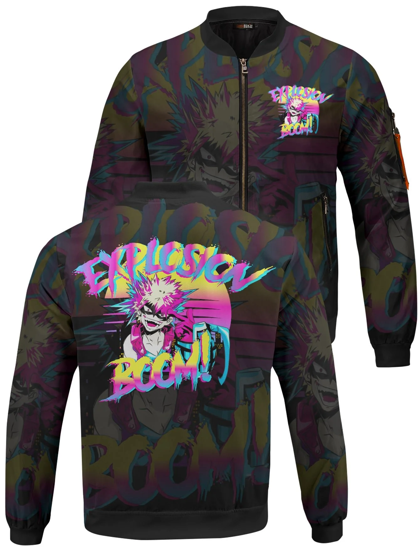 Retro Bakugo Bomber Jacket - necksoother