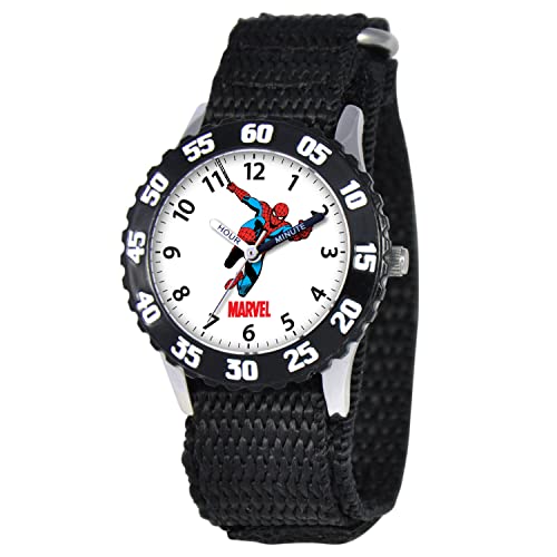 Marvel Spider-Man Kids' Stainless Steel Time Teacher Analog Quartz Watch - necksoother