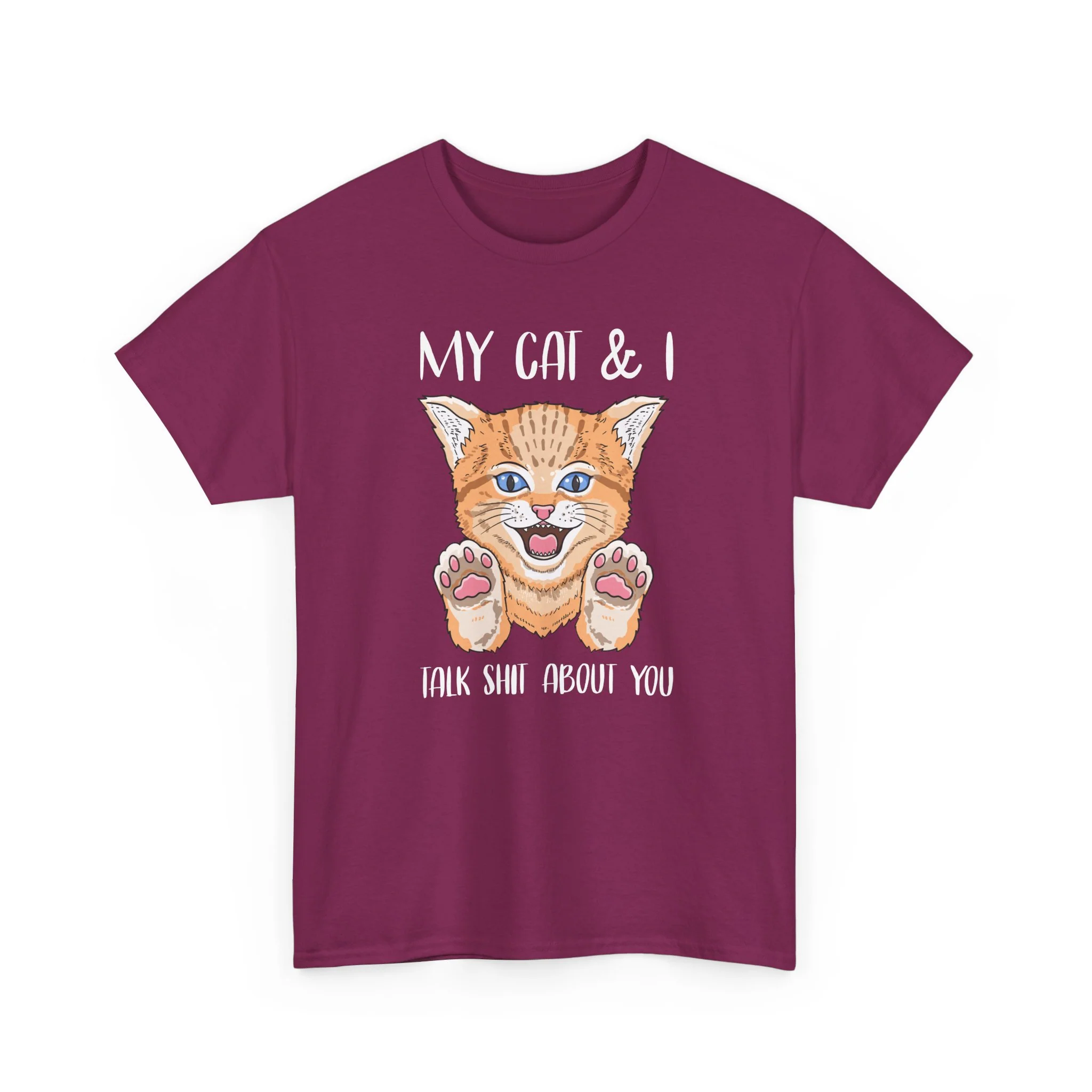 My Cat And I Heavy Cotton Tee - necksoother
