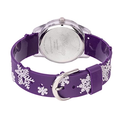 Disney Frozen Kids' Plastic Time Teacher Analog Quartz Plastic Strap Watch - necksoother