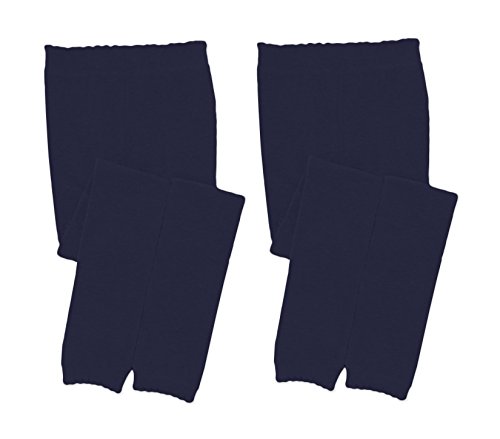 Jefferies Socks Girls Scallop Trim Cotton Footless Tights 2 Pair Pack - necksoother