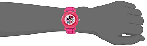 Disney Minnie Mouse Kids' Plastic Time Teacher Analog Quartz Silicone Strap Watch - necksoother
