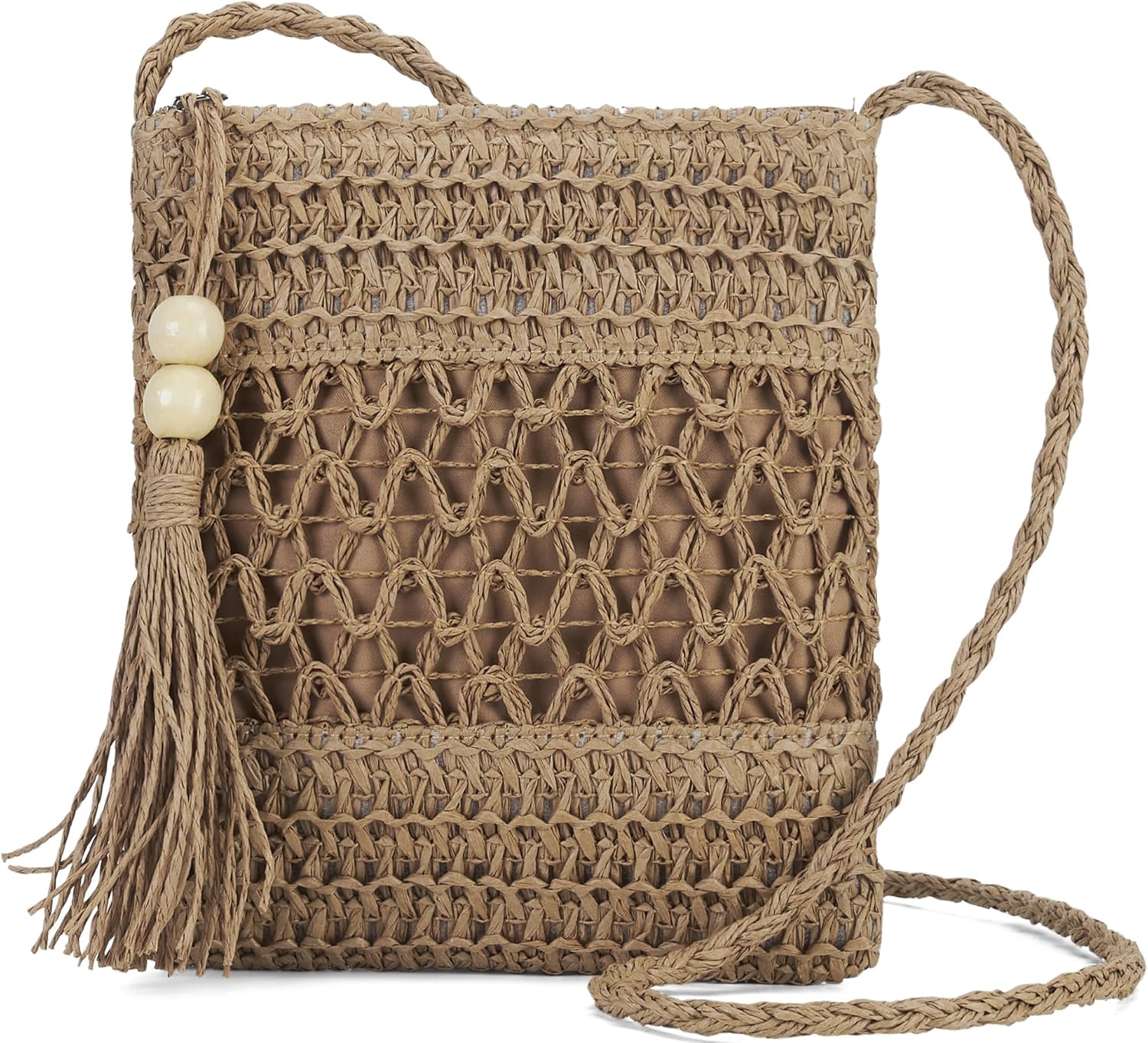 Small Beach Straw Purse For Women: Straw Bags Crossbody Shoulder Handbags - Raffia Woven Tote Purse For Summer Vacation - necksoother