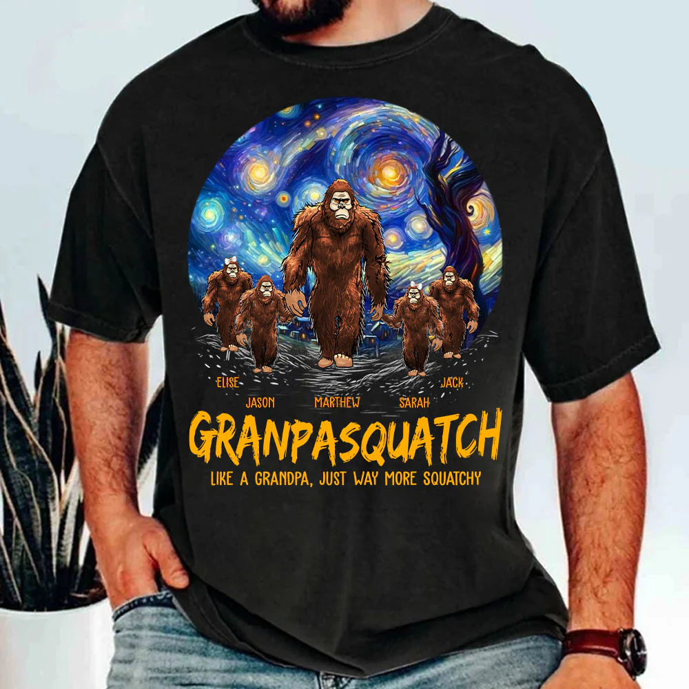 Grandpasquatch Personalized Shirt - Father's Day Gift For Family Members Vr2 - necksoother