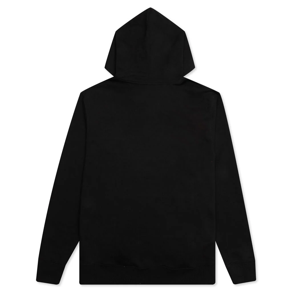 Basic Applique Hoodie - Black - necksoother