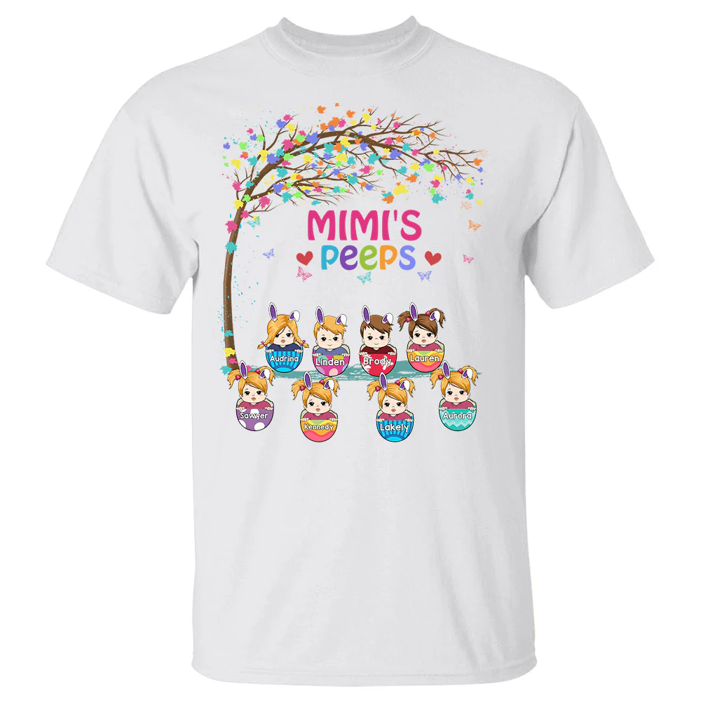 Grandma's Peeps Easter Peeps Eggs Easter's Day Personalized Shirt For Grandma - necksoother
