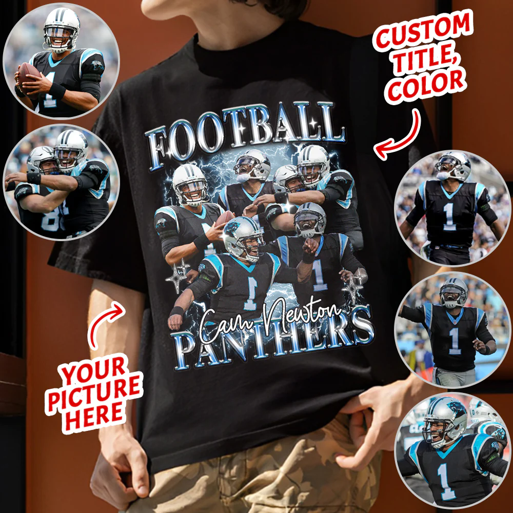 Custom Game Day Football Bootleg Shirt 90s Vintage Bootleg Custom Face Personalized T Shirt - necksoother