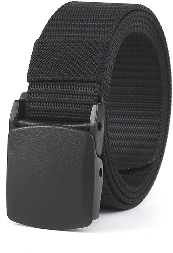 Tactical Belts Plastic Buckle Mens Nylon Belt Military Belt for men Web Belt Extended Size 50'' - necksoother
