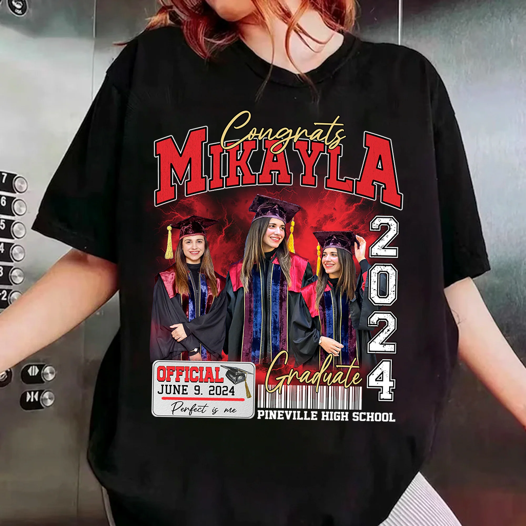 Congratulation Graduation Bootleg Shirt - Custom Photo Graduation Bootleg Shirt - necksoother