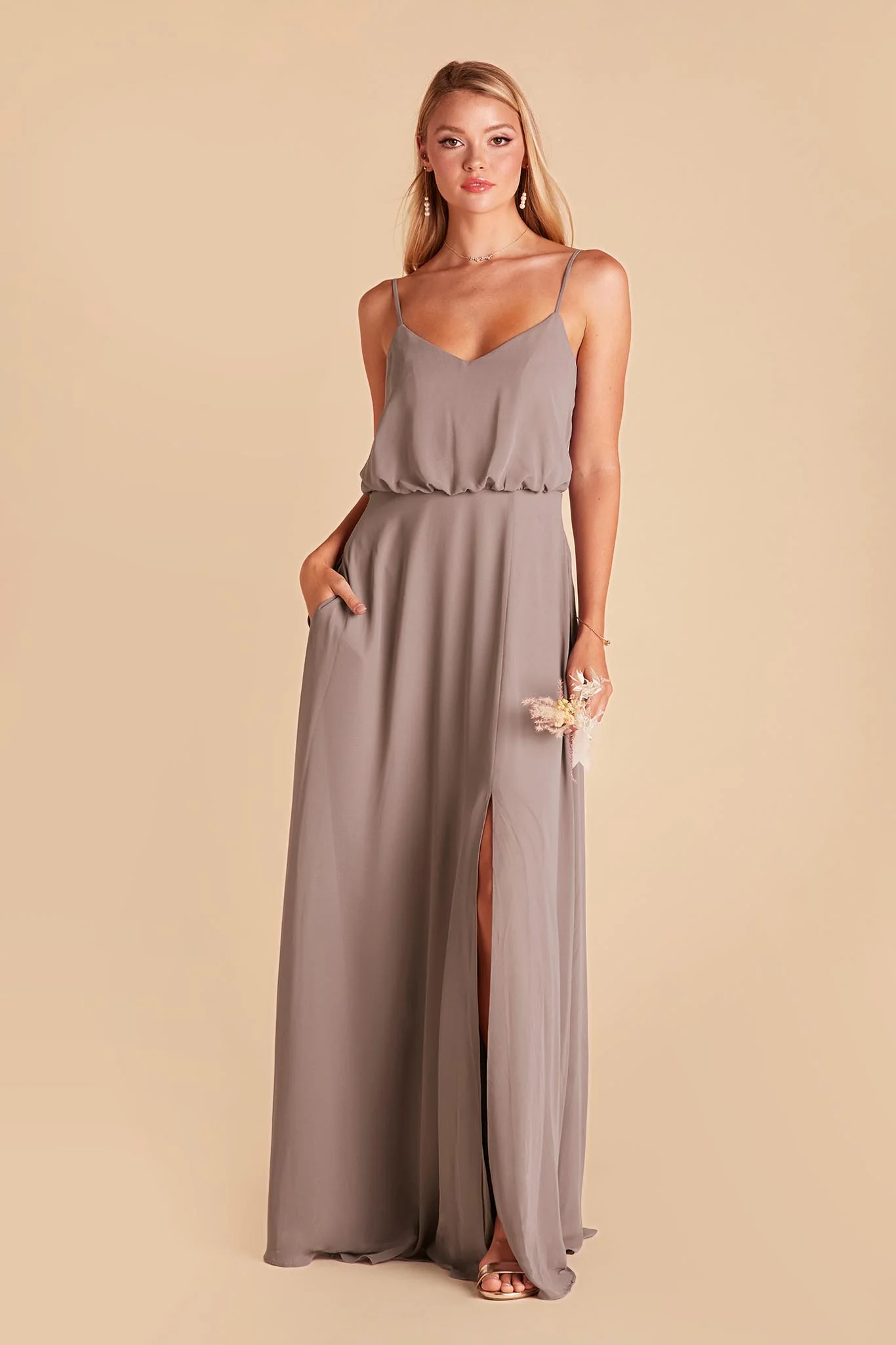 Gwennie Dress With Slit - Toffee - necksoother