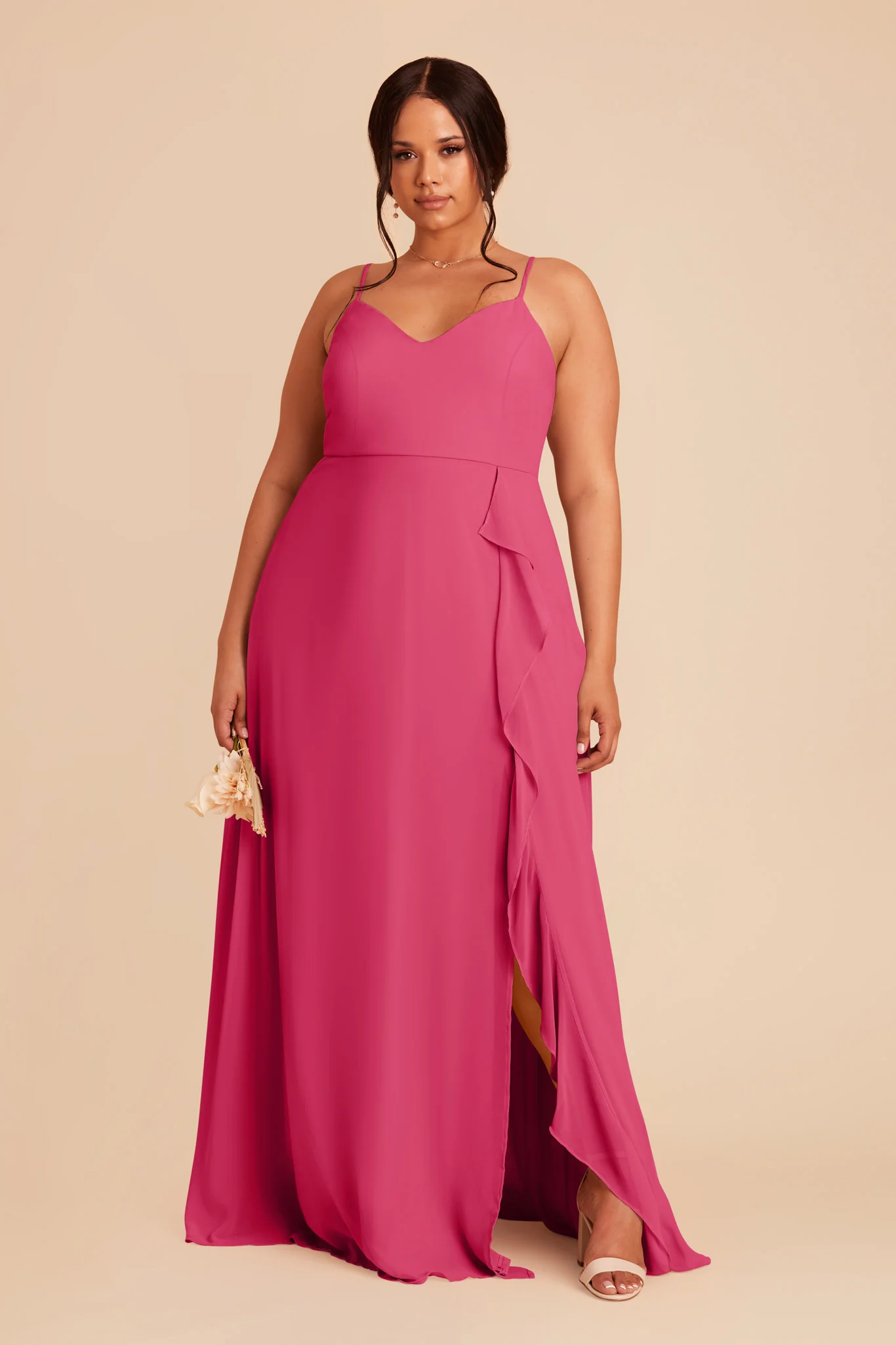 Theresa Chiffon Dress - Fuchsia - necksoother