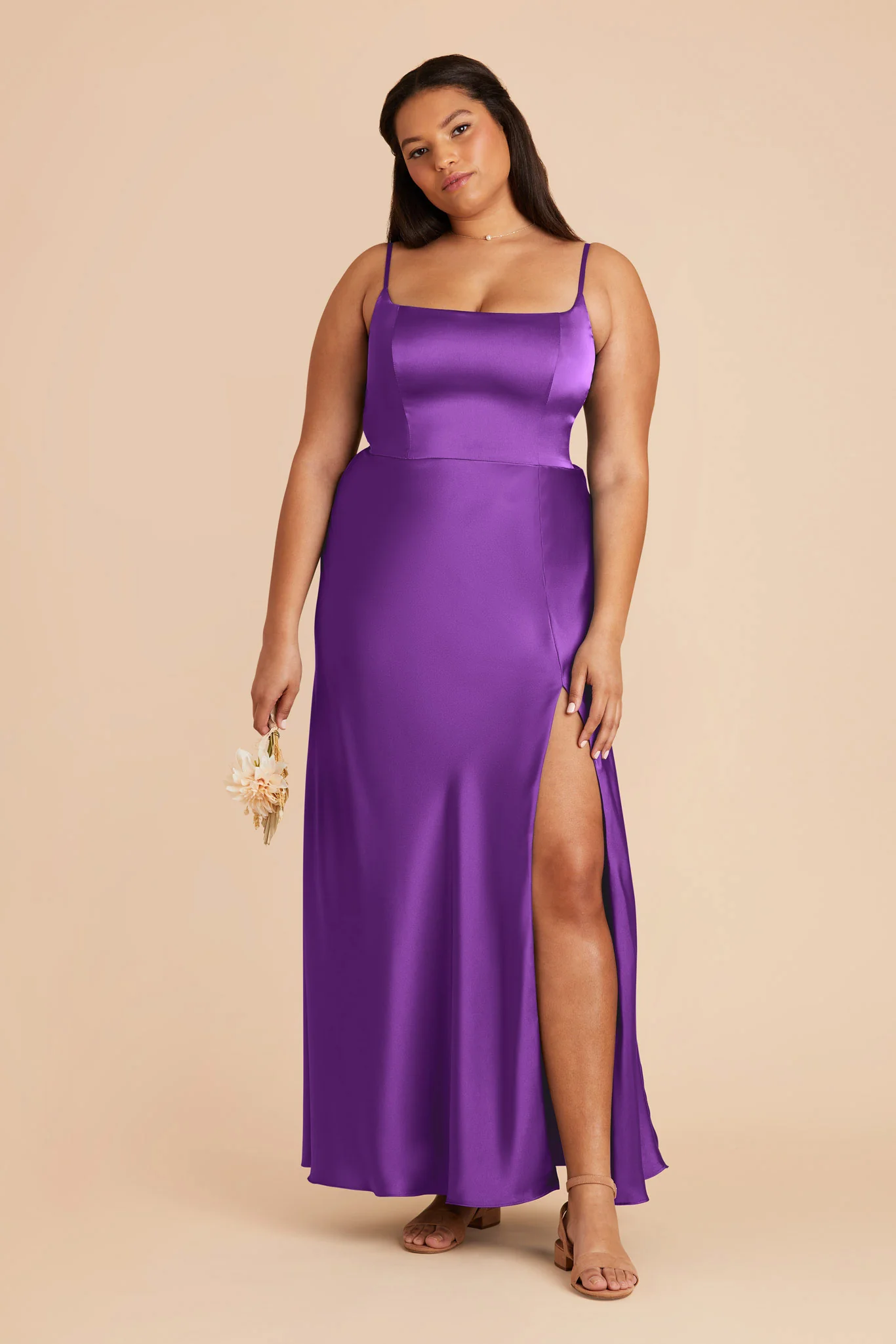 Mai Matte Satin Dress - Amethyst - necksoother