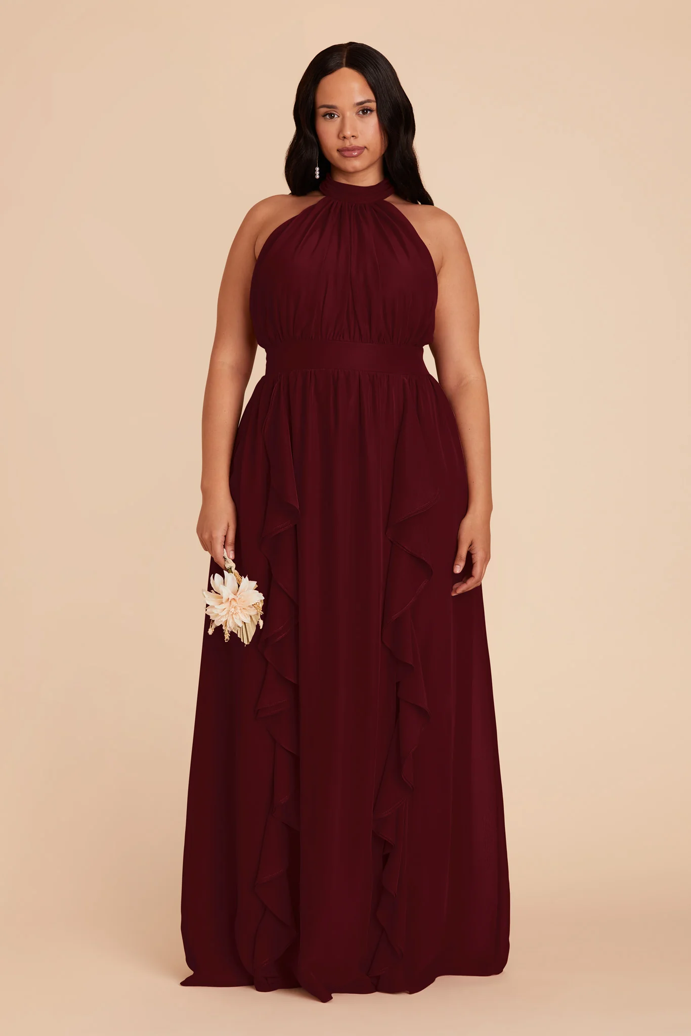 Joyce Chiffon Dress - Cabernet - necksoother