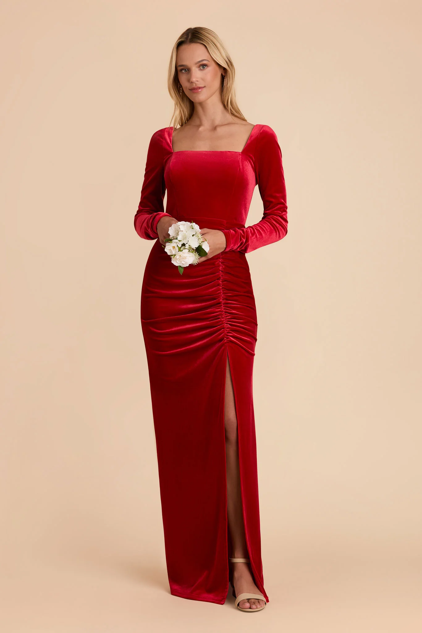 Ivy Velvet Dress - Ruby Red - necksoother