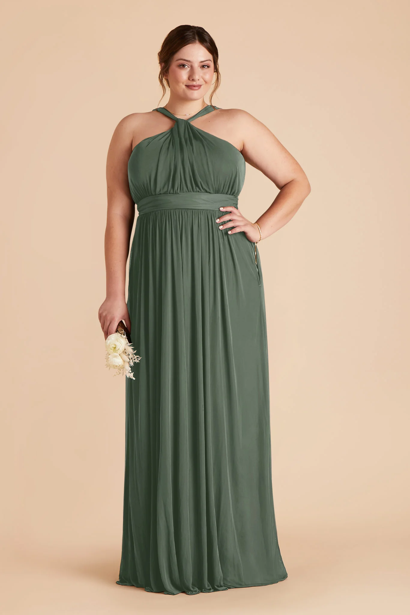 Kiko Chiffon Dress - Eucalyptus - necksoother
