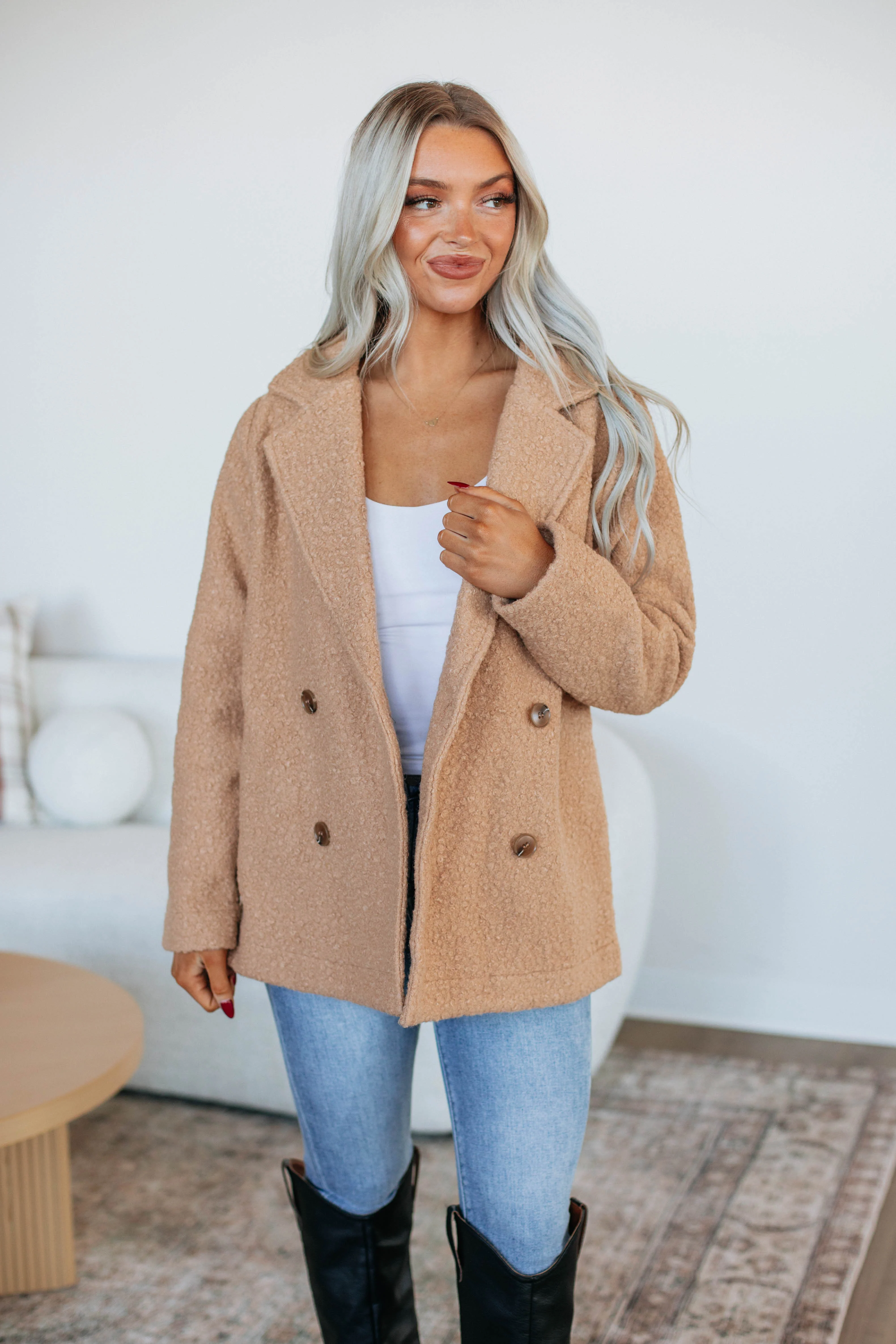 Ania Teddy Coat - Tan - necksoother