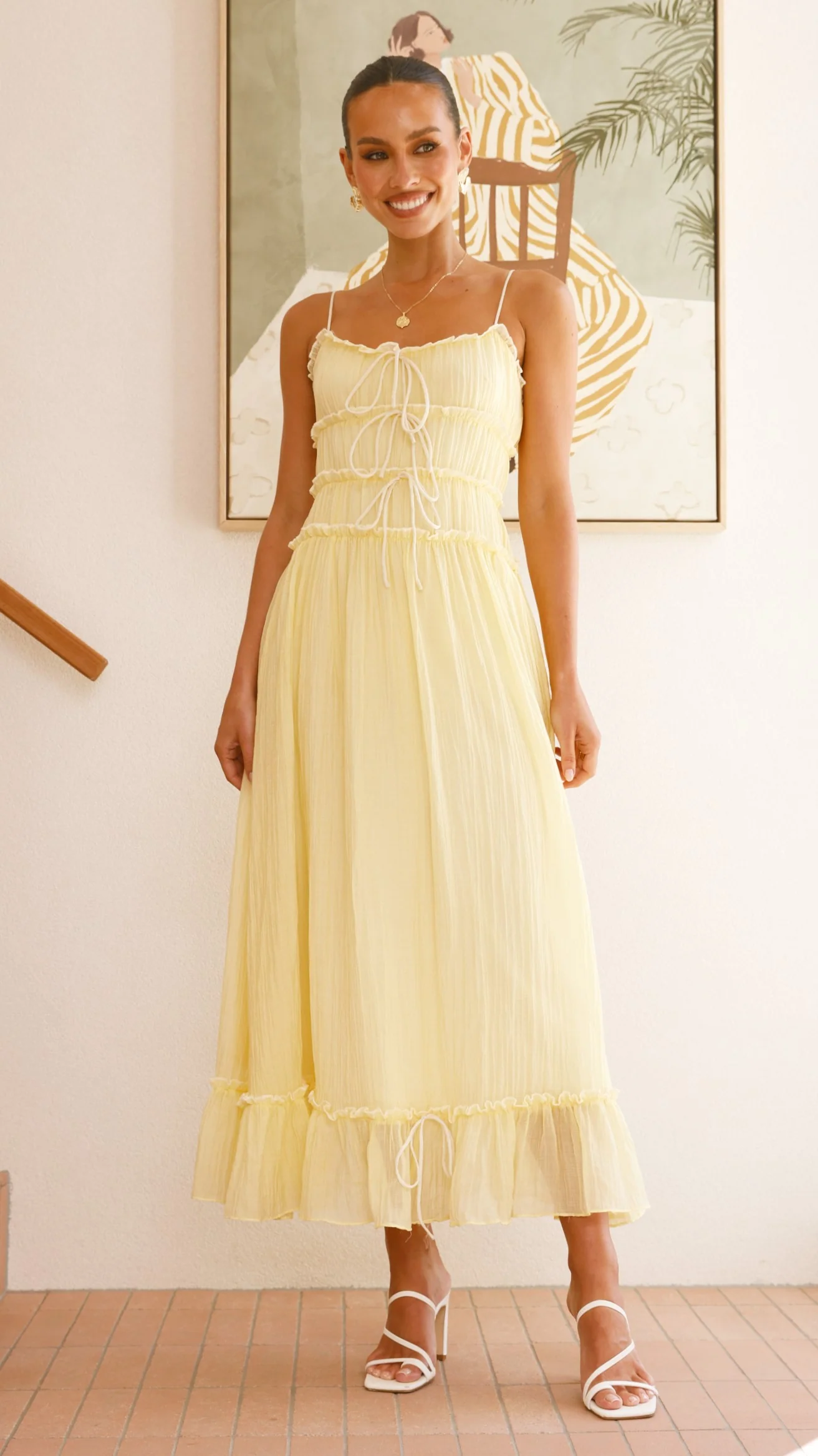 Halo Maxi Dress - Lemon - necksoother