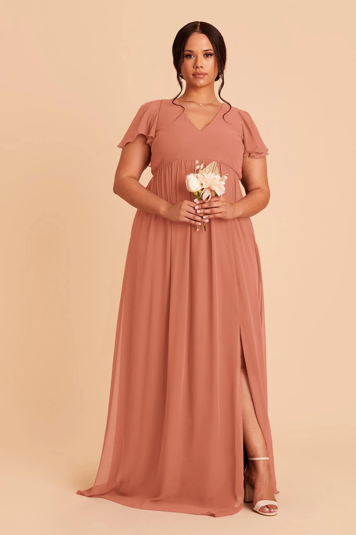 Hannah Empire Dress - Terracotta - necksoother