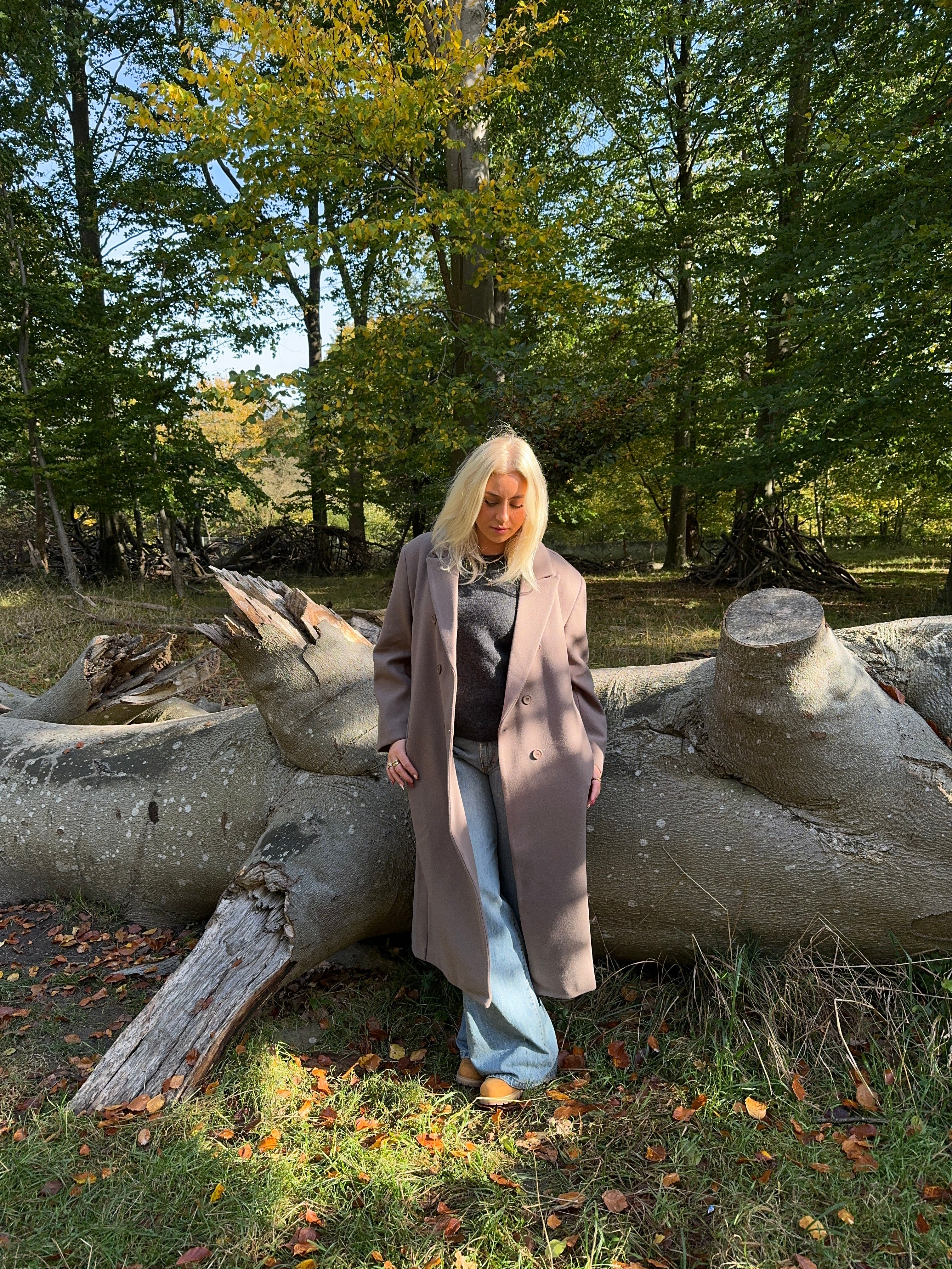Alva oversized coat - Taupe - necksoother