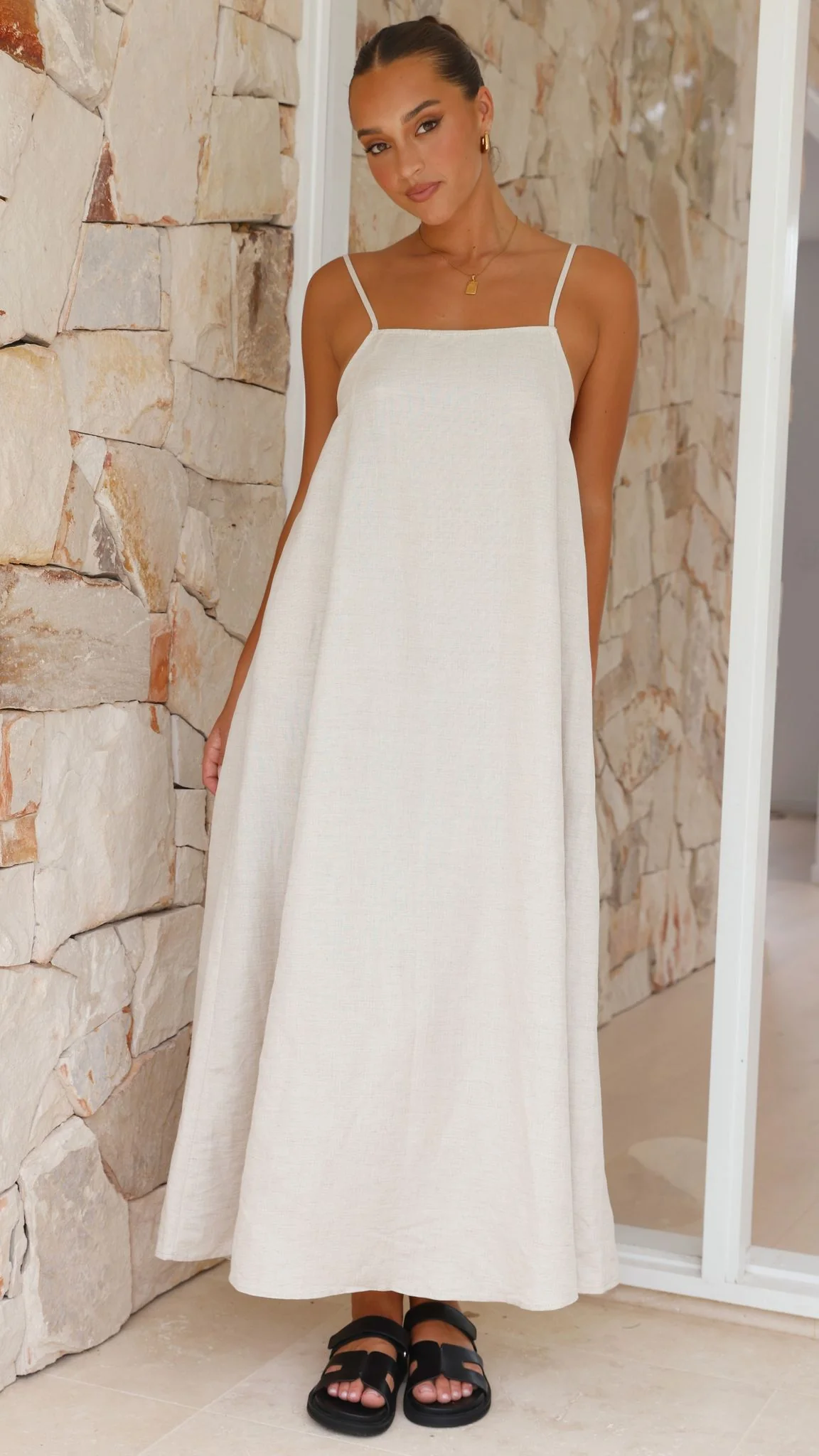 Sail Away Dress - Beige - necksoother