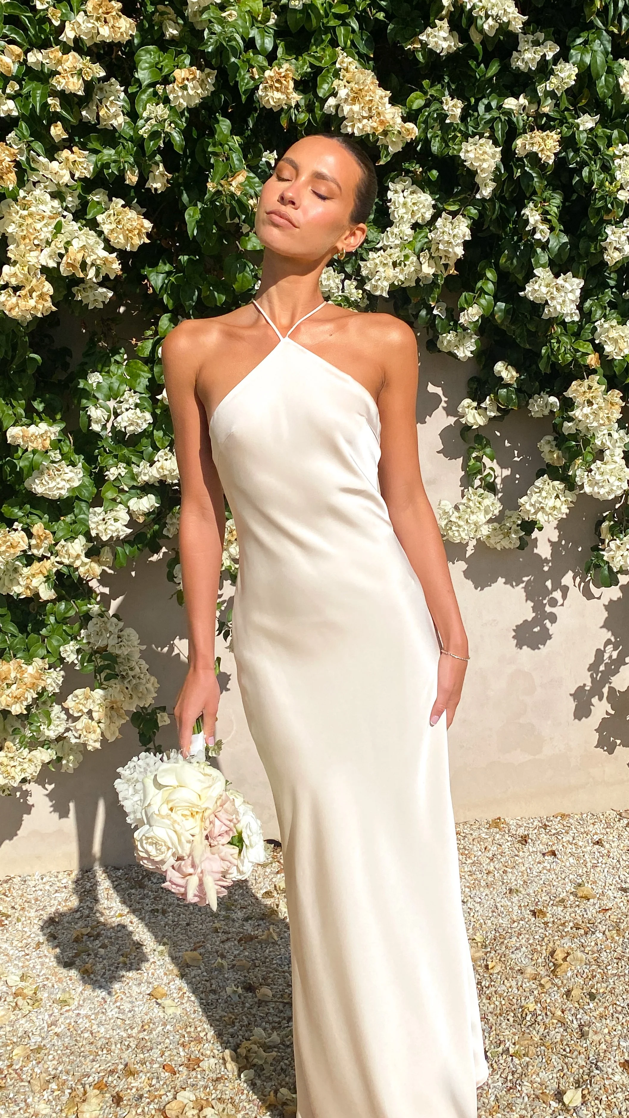Chiara Maxi Dress - Champagne - necksoother