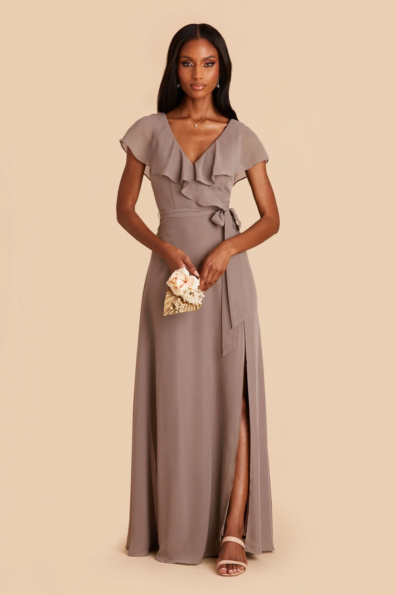 Jackson Chiffon Dress - Toffee - necksoother