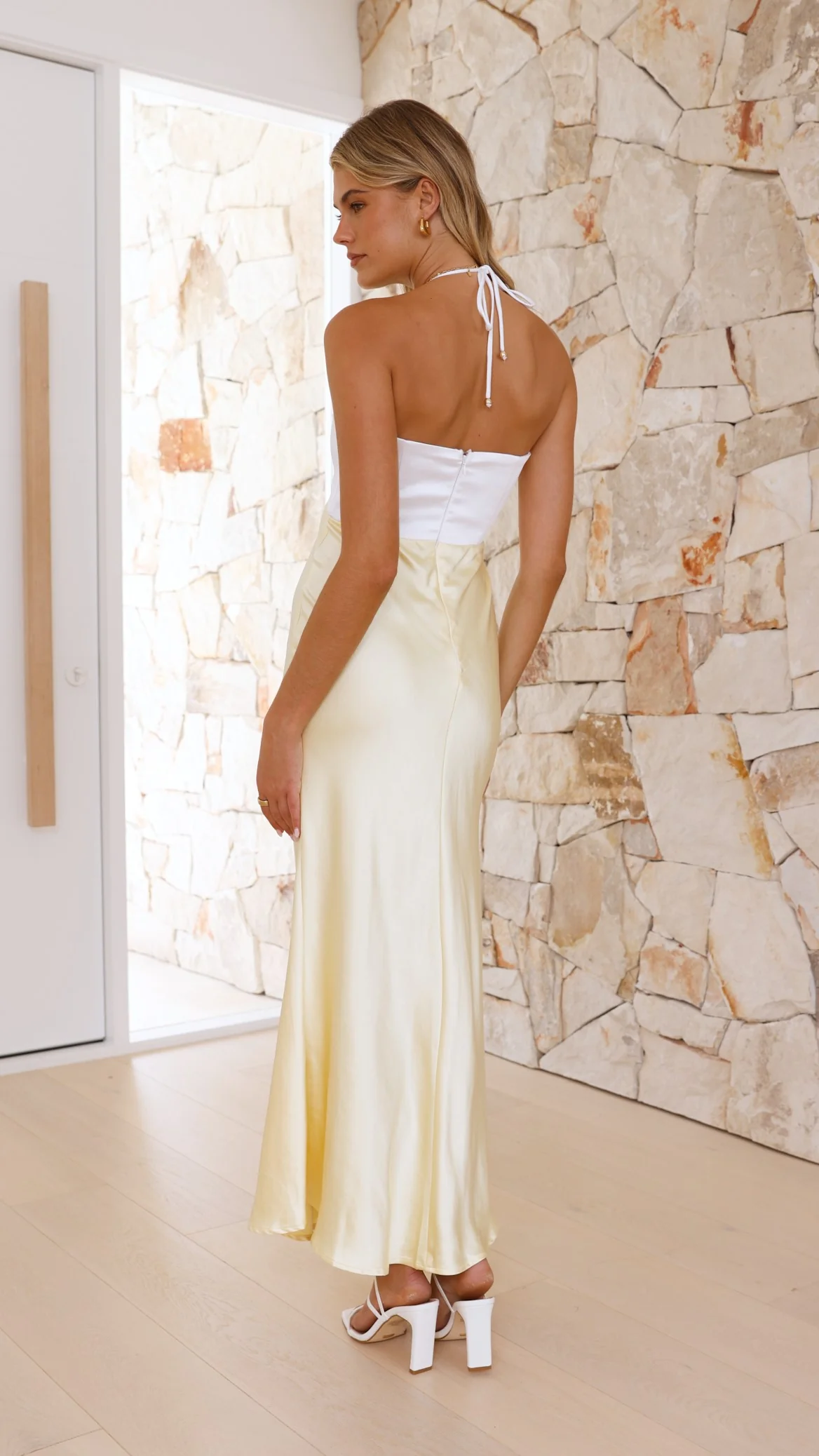 Latea Midi Dress - Yellow - necksoother