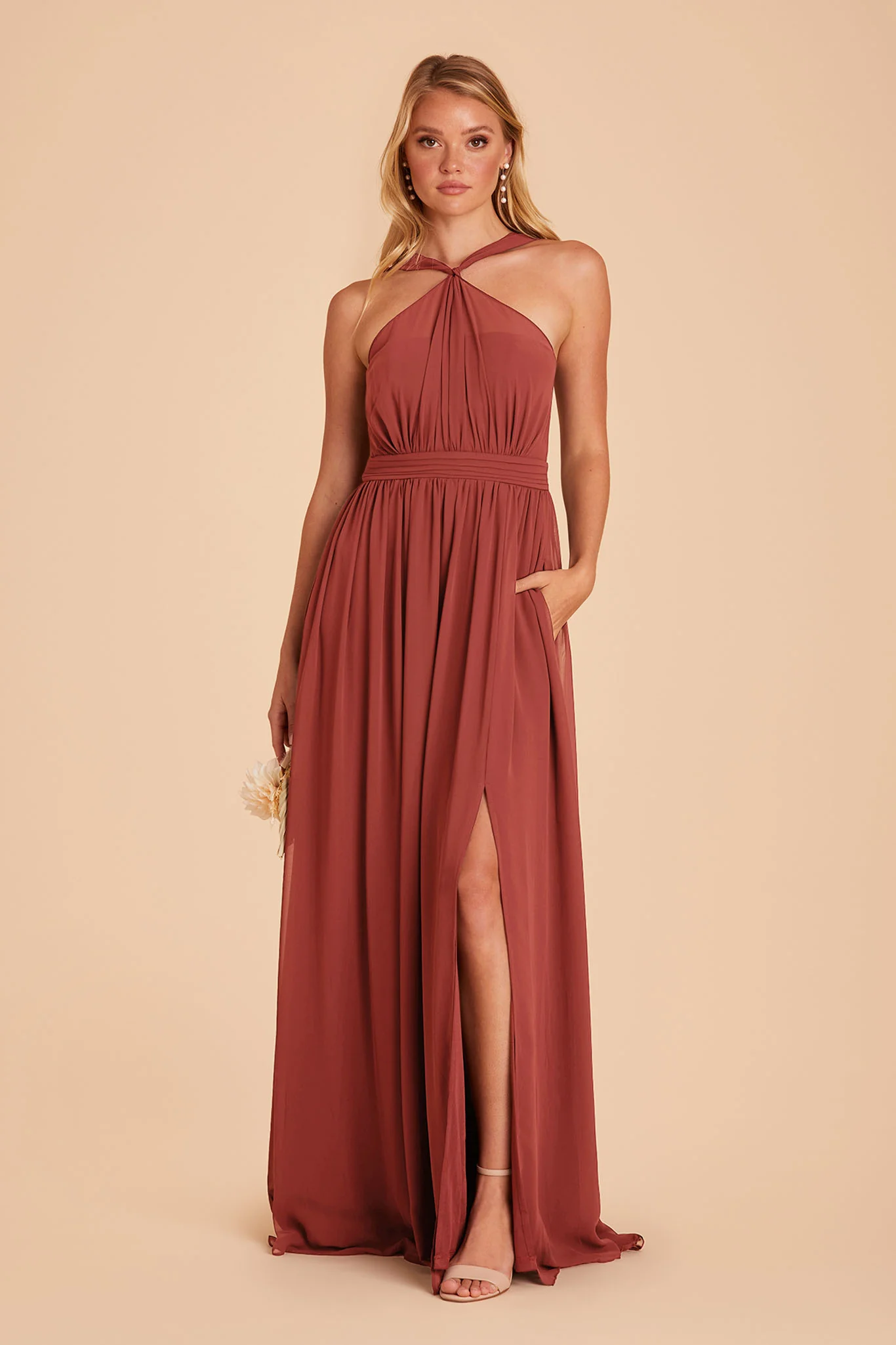 Kiko Chiffon Dress - Spice - necksoother