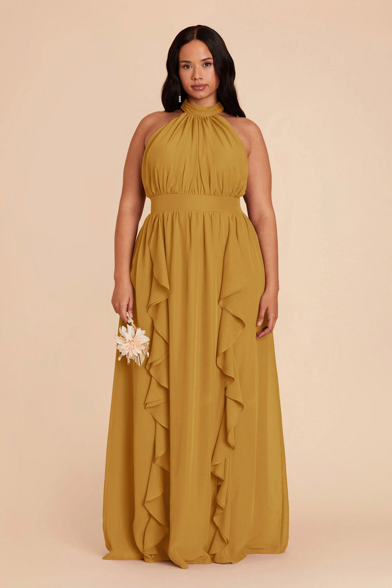 Joyce Chiffon Dress - Marigold - necksoother