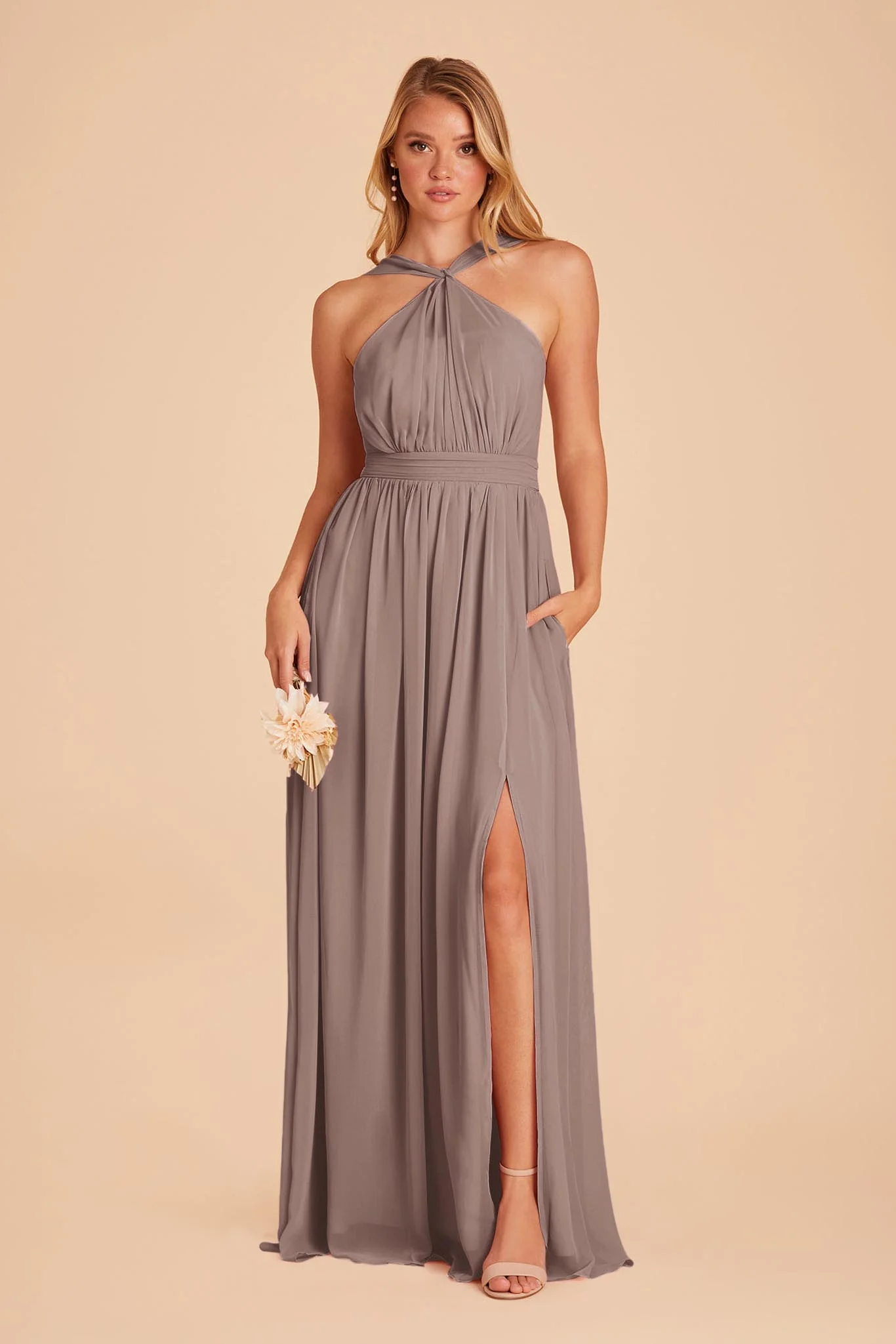 Kiko Chiffon Dress - Toffee - necksoother