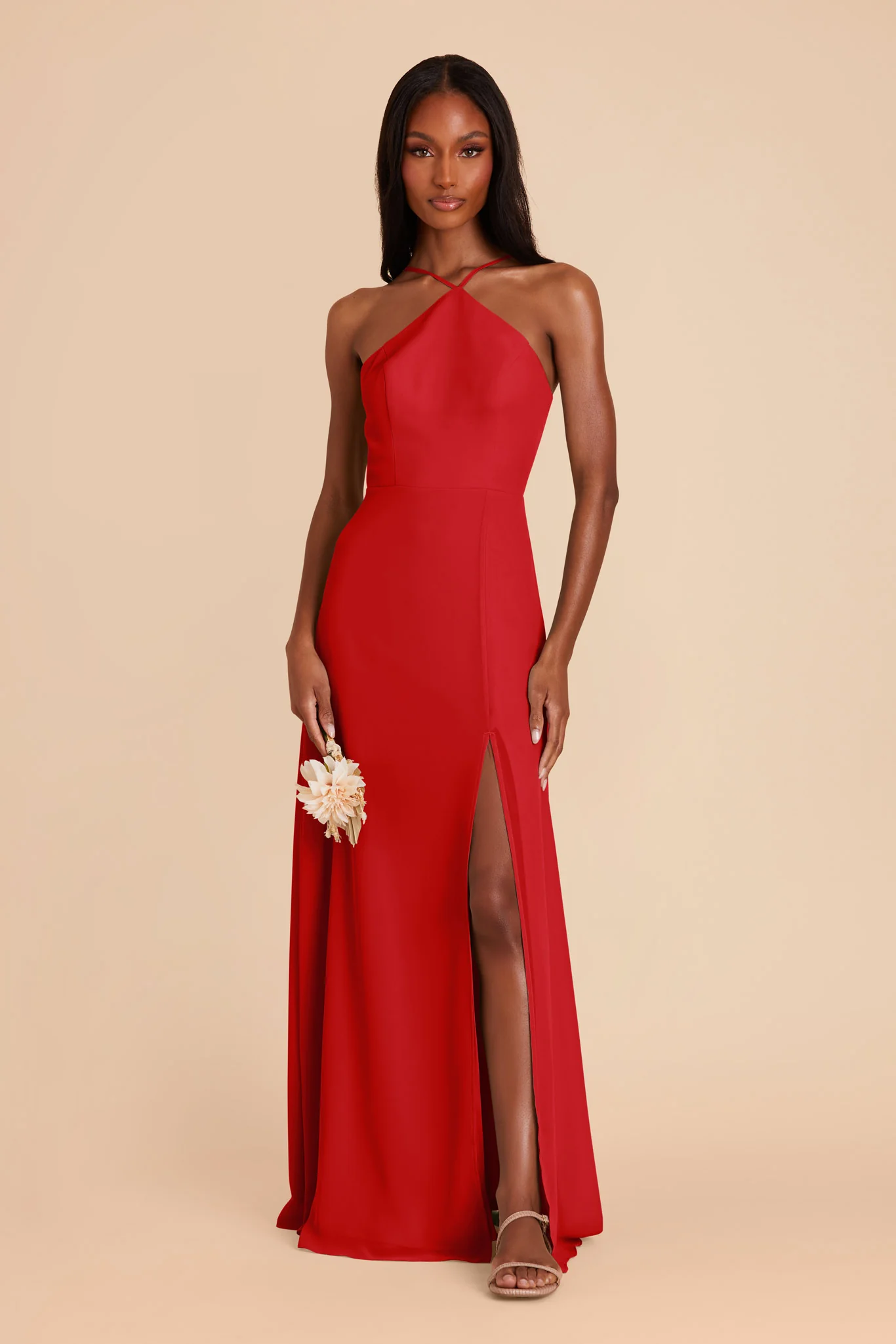 Juliet Chiffon Dress - Ruby Red - necksoother