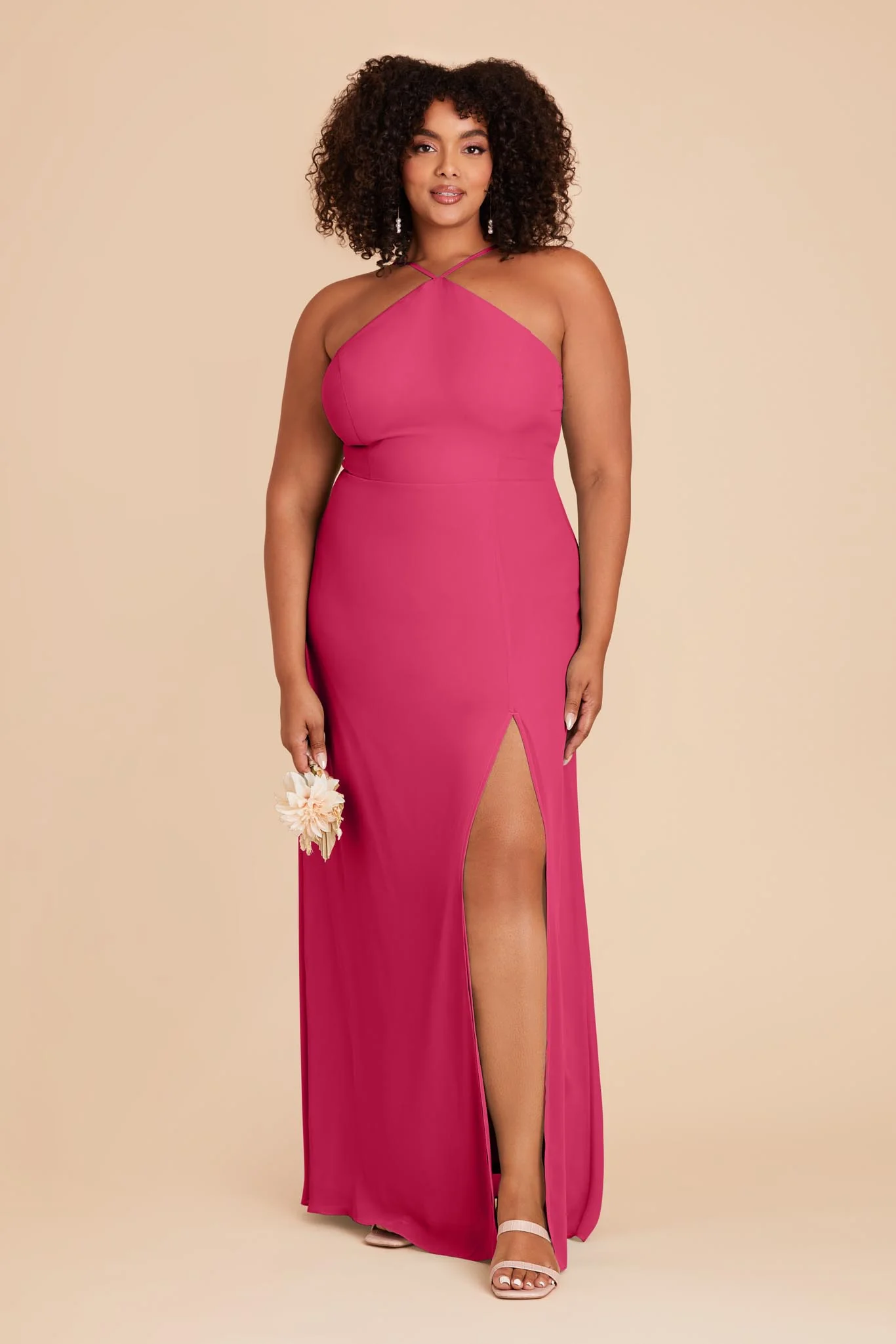 Juliet Chiffon Dress - Fuchsia - necksoother