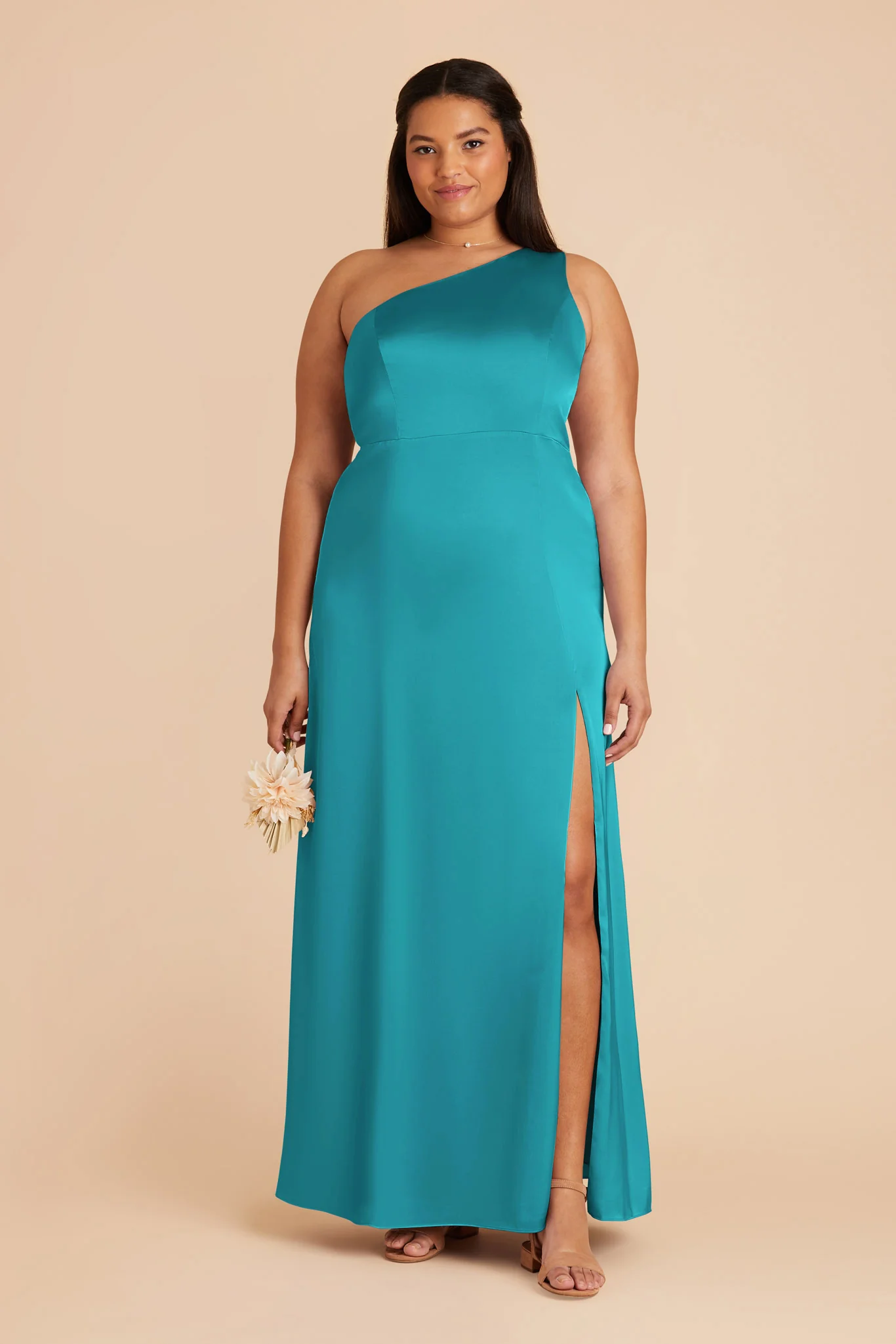 Kira Matte Satin Dress - Teal - necksoother