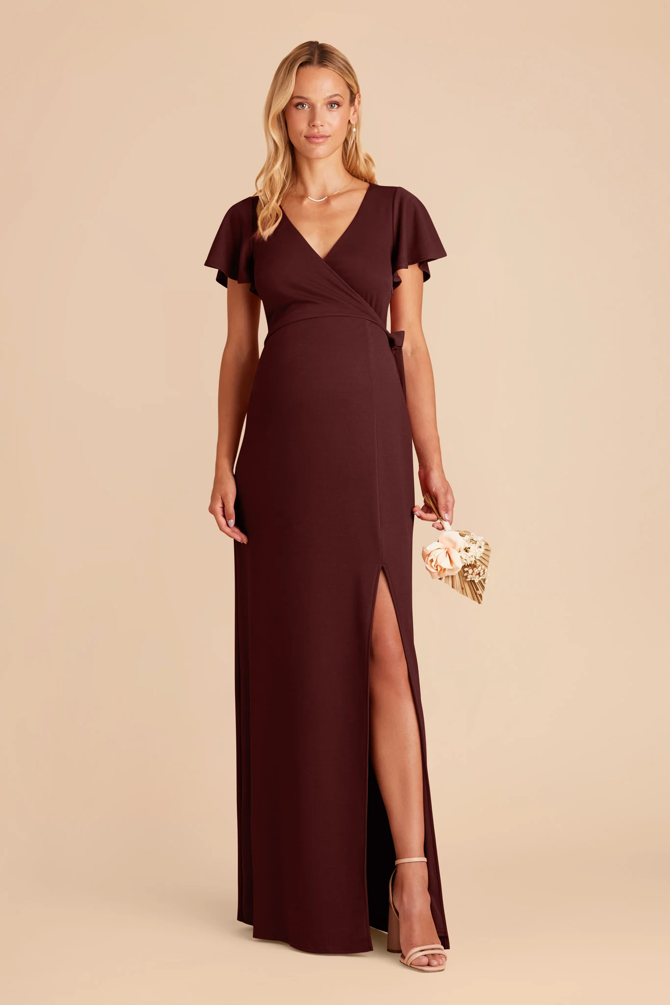 Yolanda Crepe Dress - Cabernet - necksoother