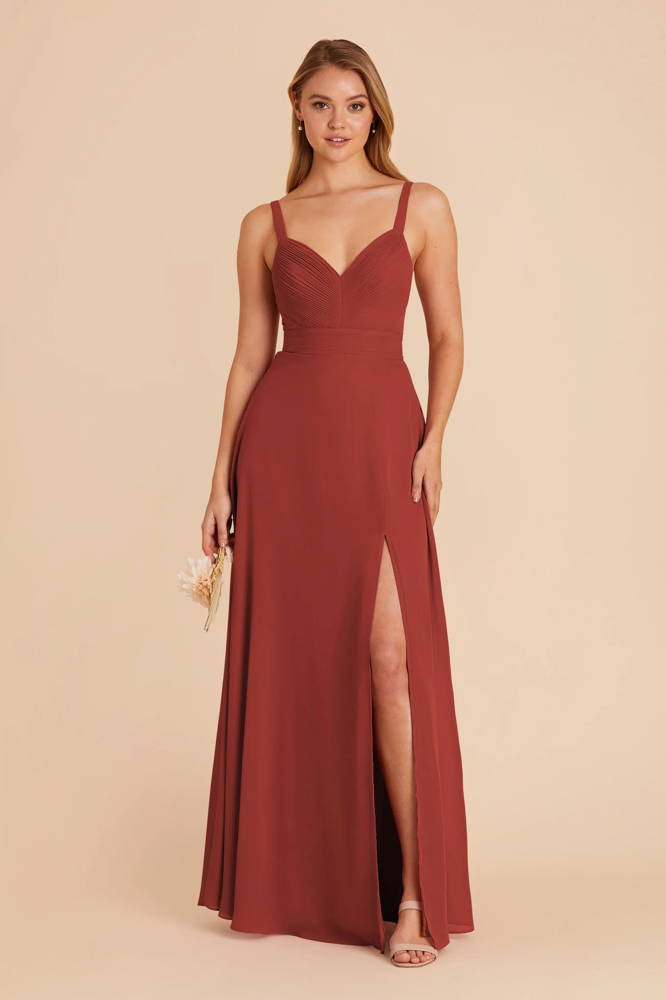 Deborah Chiffon Dress - Spice - necksoother