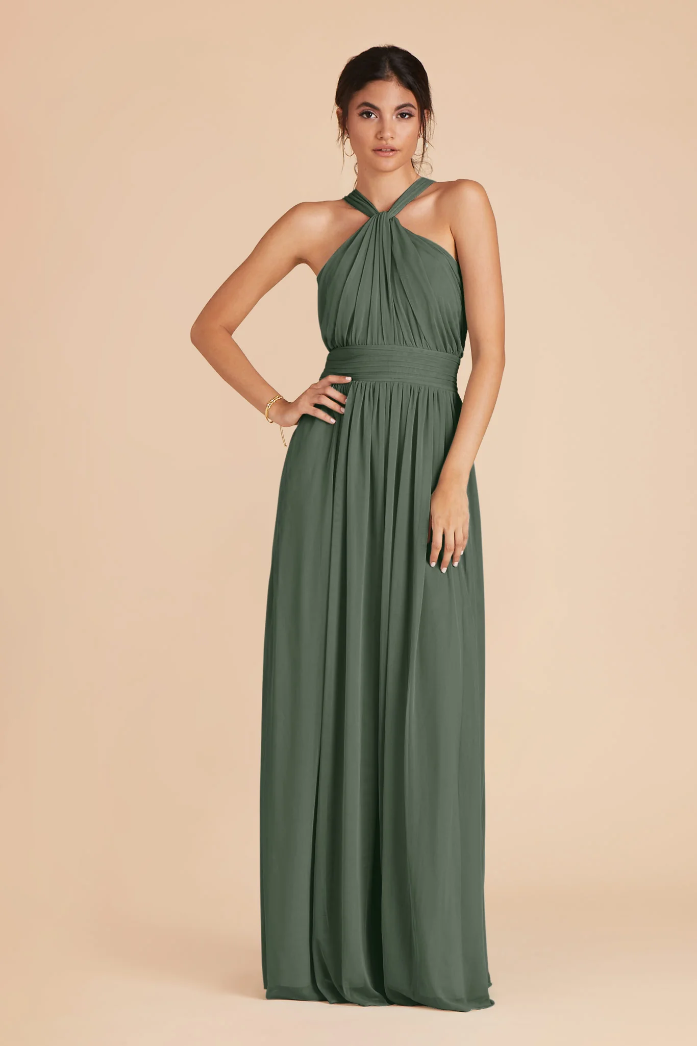 Kiko Chiffon Dress - Eucalyptus - necksoother
