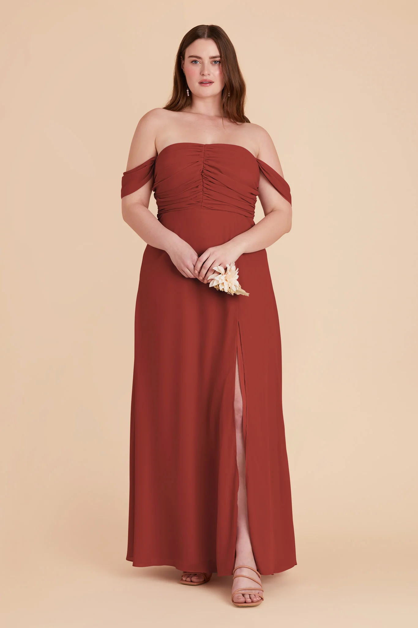 Cara Chiffon Dress - Spice - necksoother