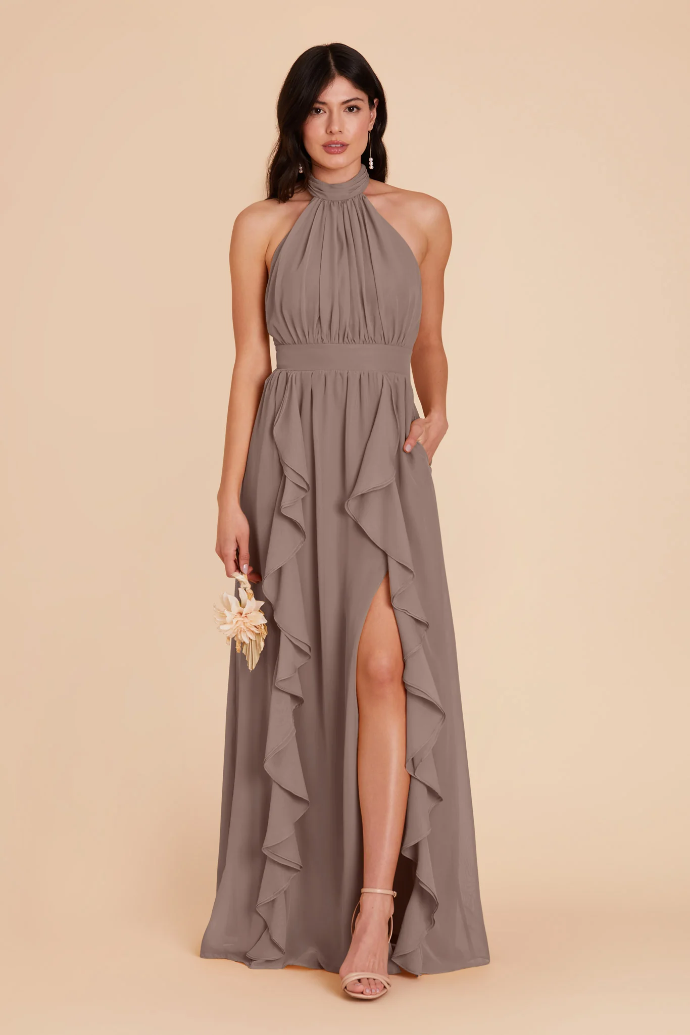 Joyce Chiffon Dress - Toffee - necksoother