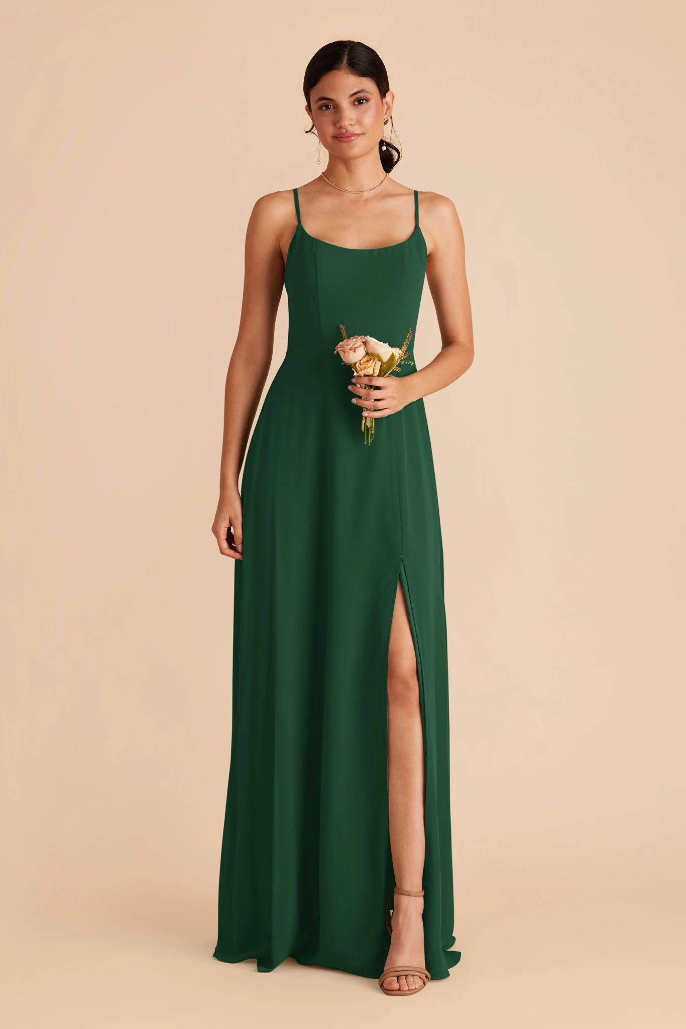 Amy Chiffon Dress - Forest Green - necksoother