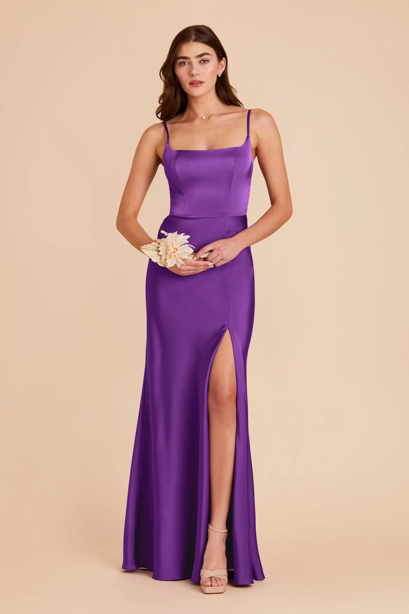 Mai Matte Satin Dress - Amethyst - necksoother