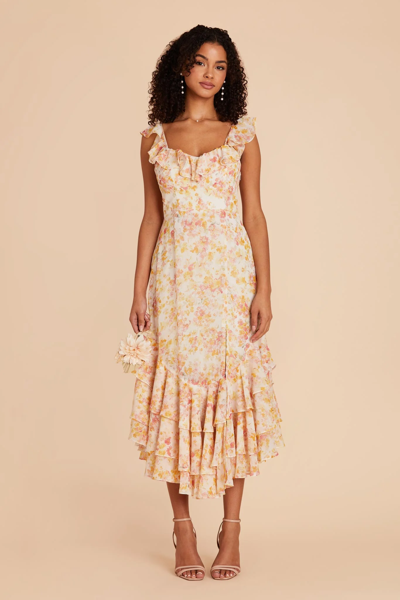 Ginny Chiffon Dress - Pressed Floral - necksoother