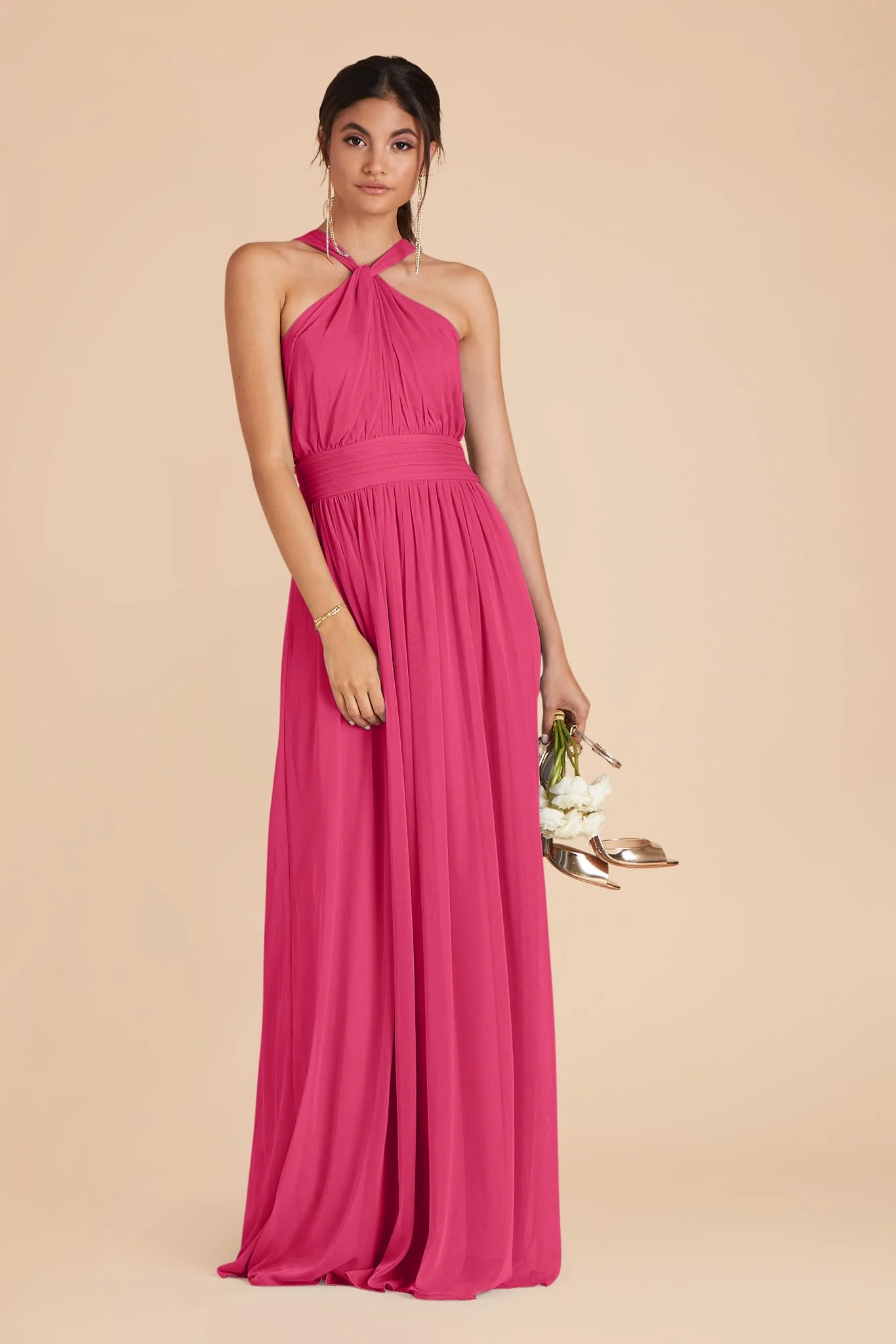 Kiko Chiffon Dress - Fuchsia - necksoother