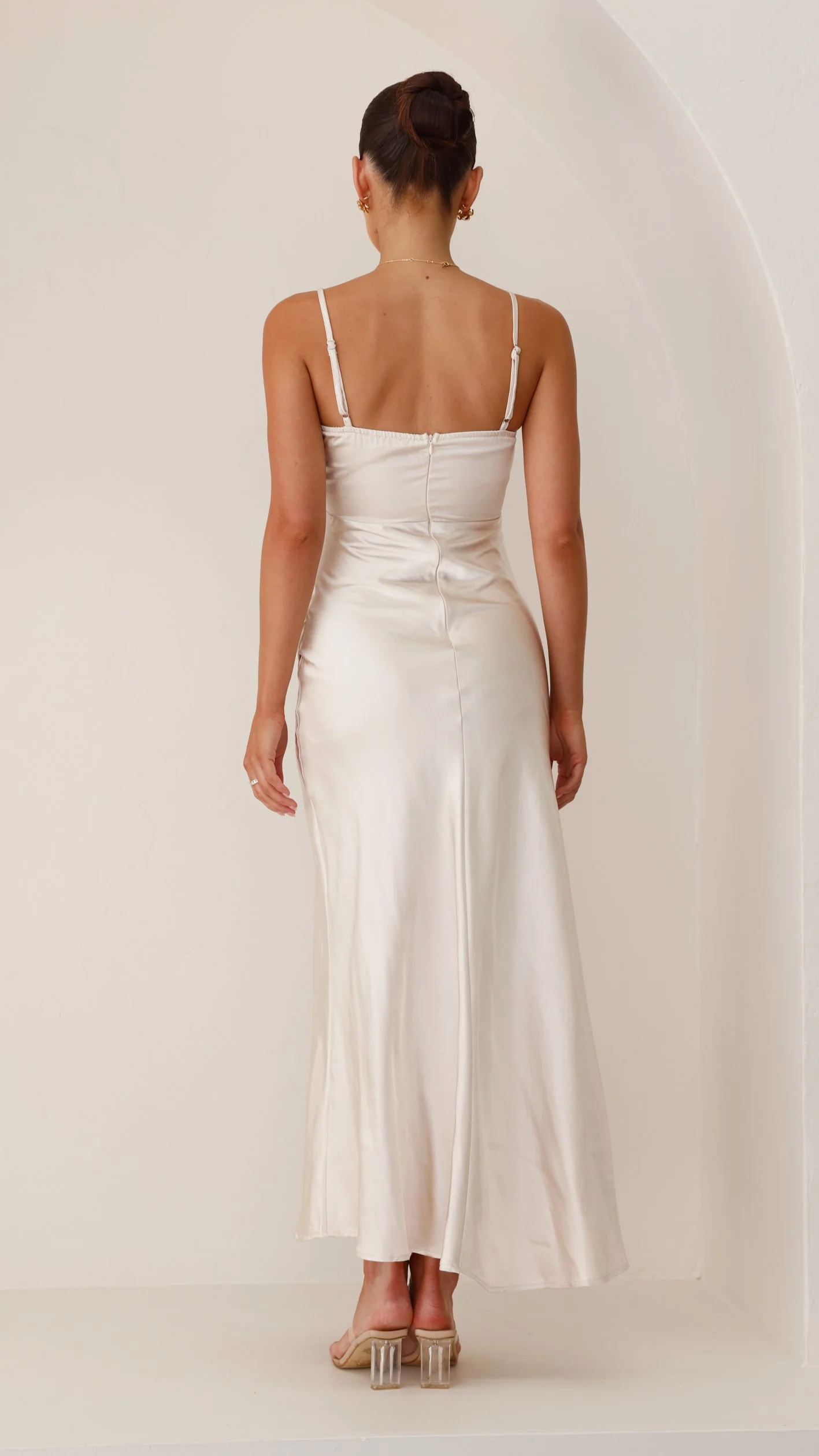 Elsa Midi Dress - Champagne - necksoother