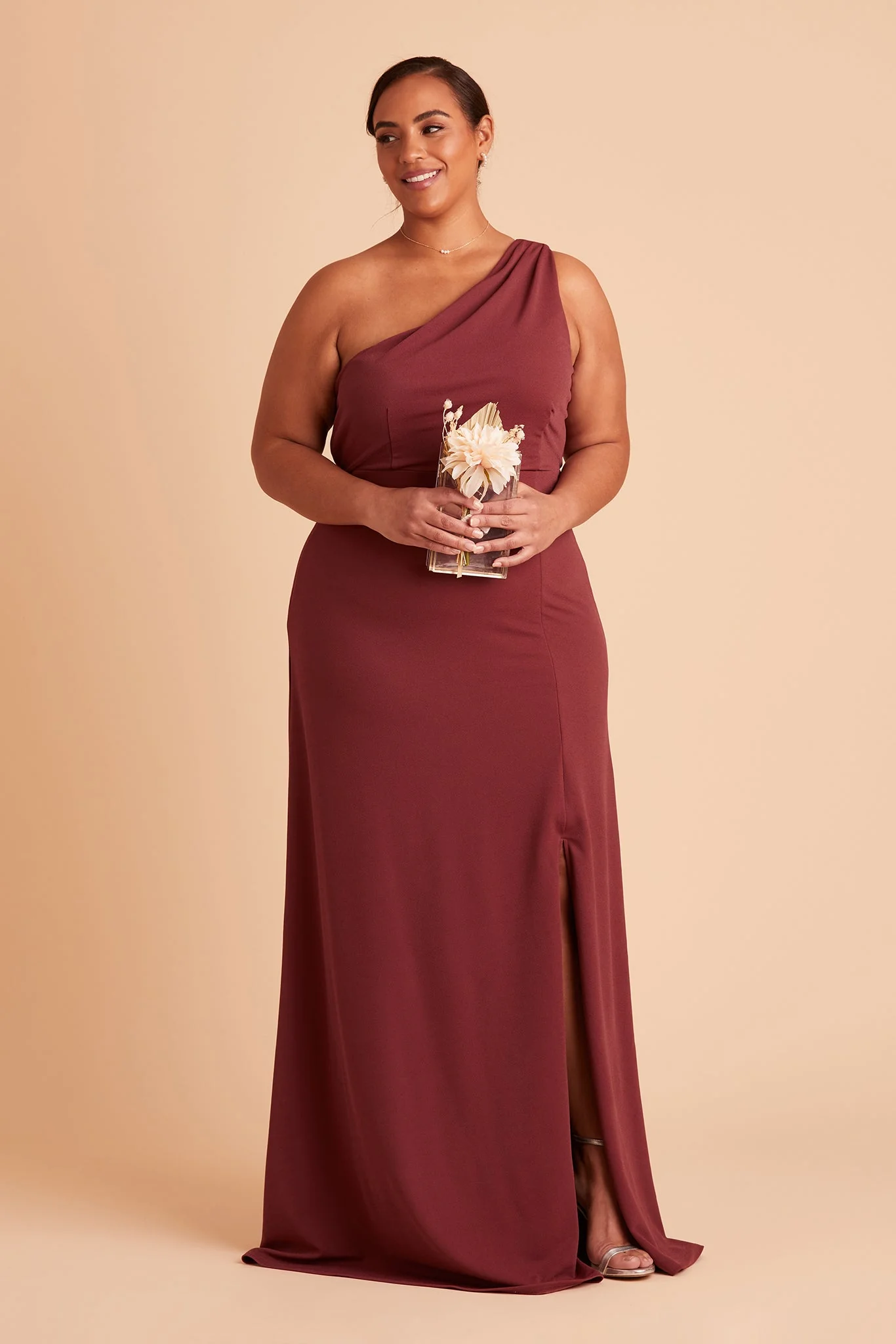 Kira Crepe Dress - Rosewood - necksoother