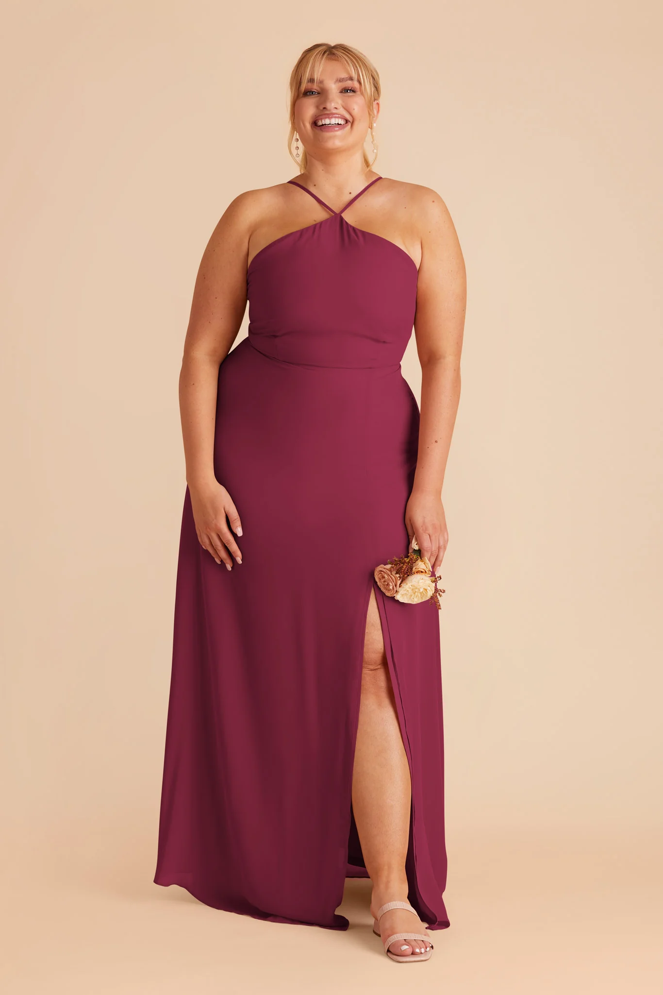 Juliet Chiffon Dress - Berry - necksoother