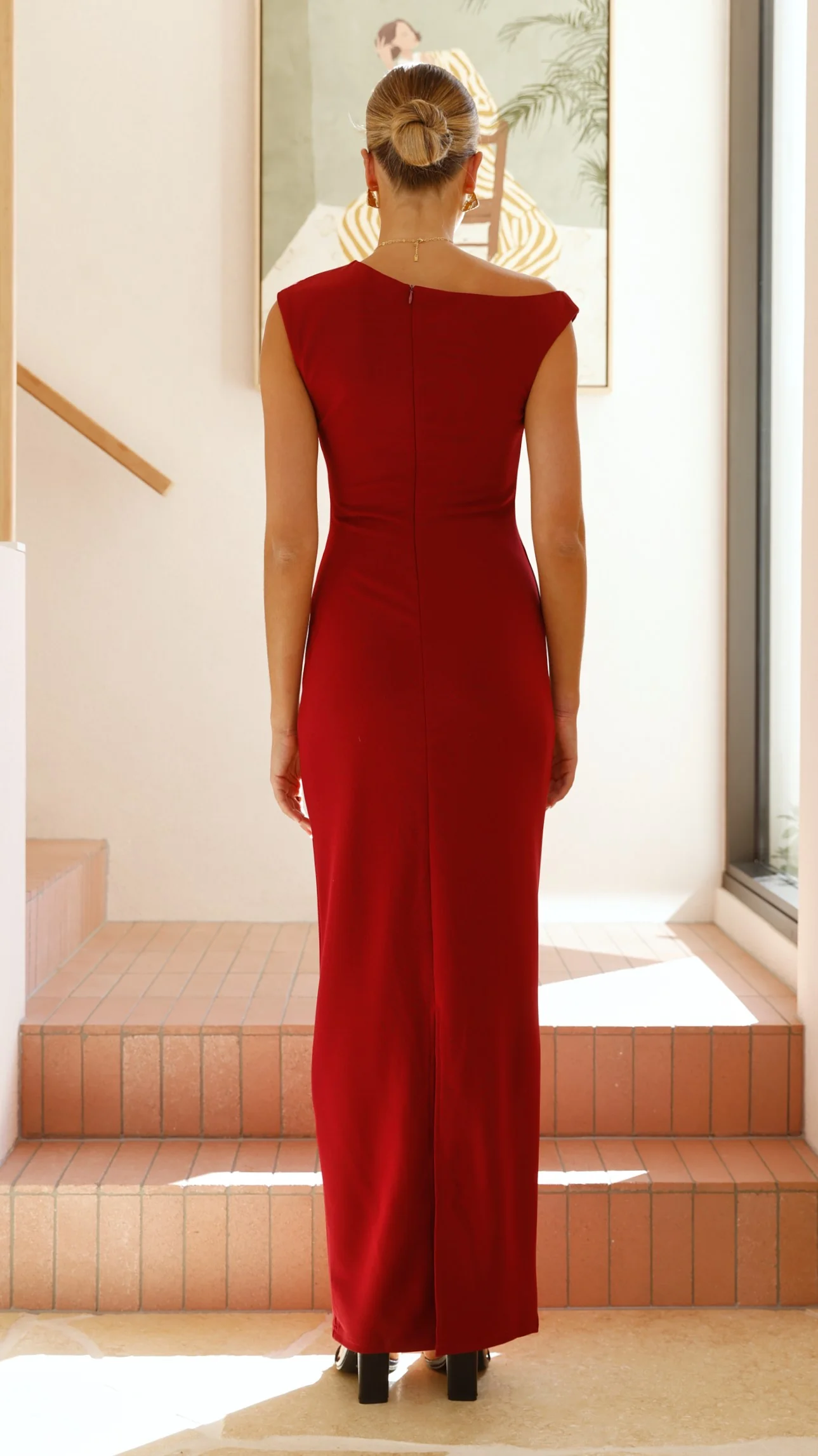 Lilah Maxi Dress - Wine - necksoother