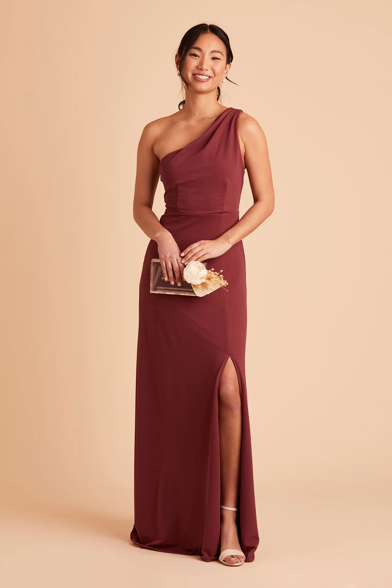 Kira Crepe Dress - Rosewood - necksoother