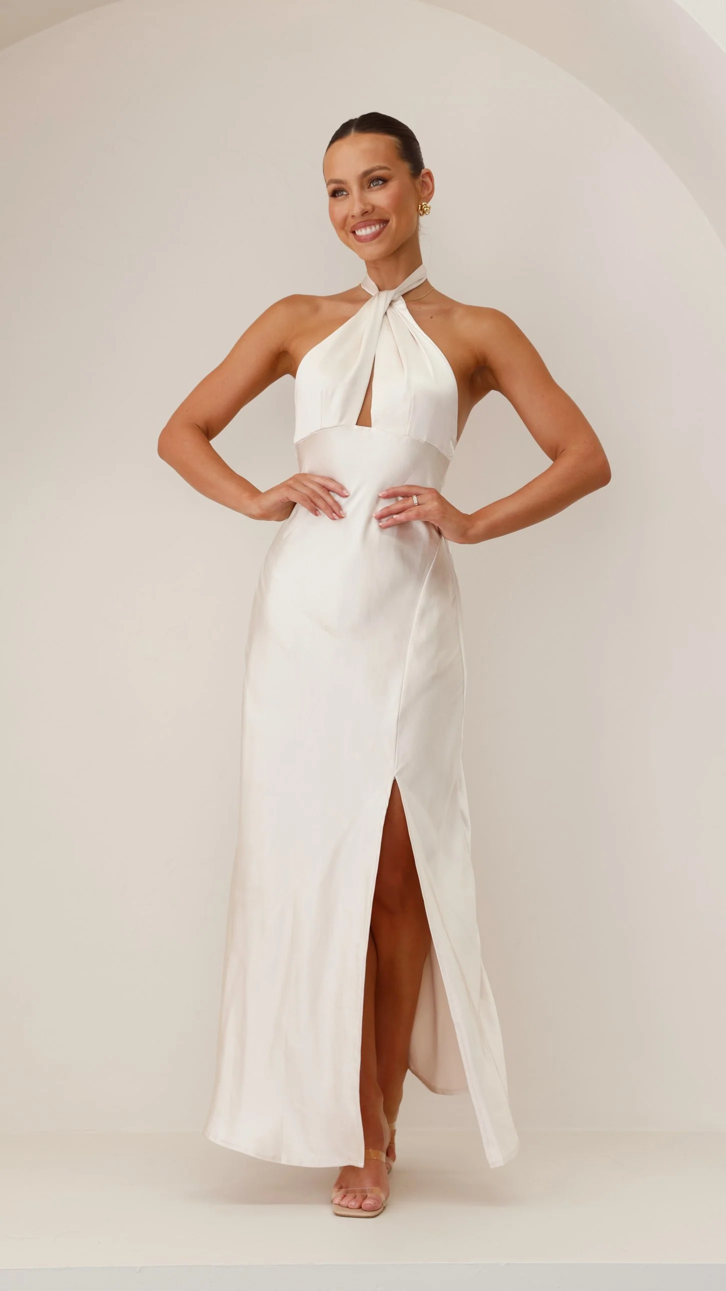Amalia Maxi Dress - Champagne - necksoother