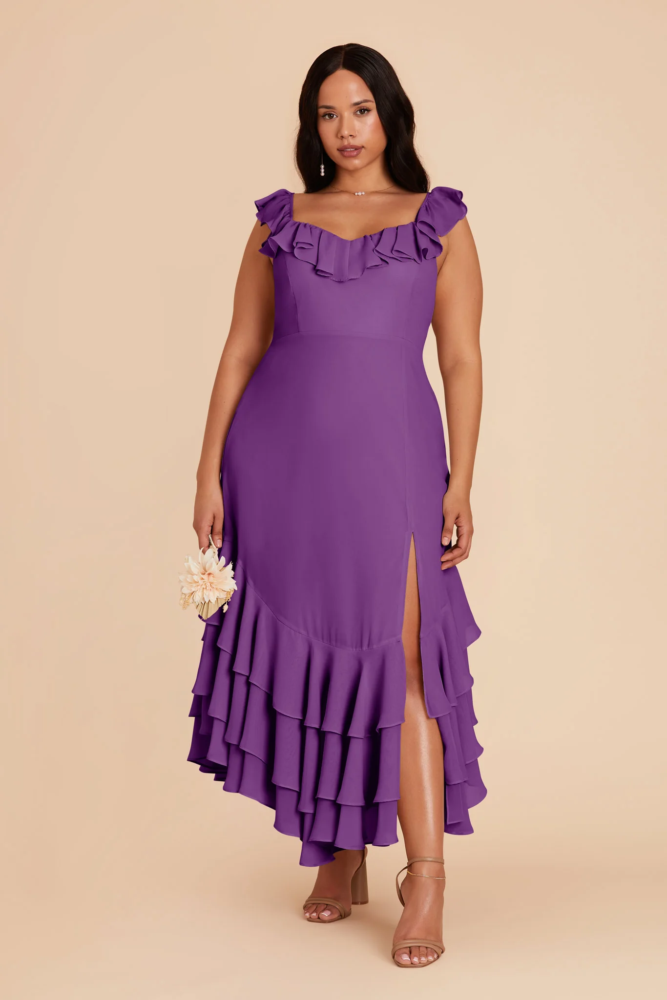 Ginny Chiffon Dress - Amethyst - necksoother