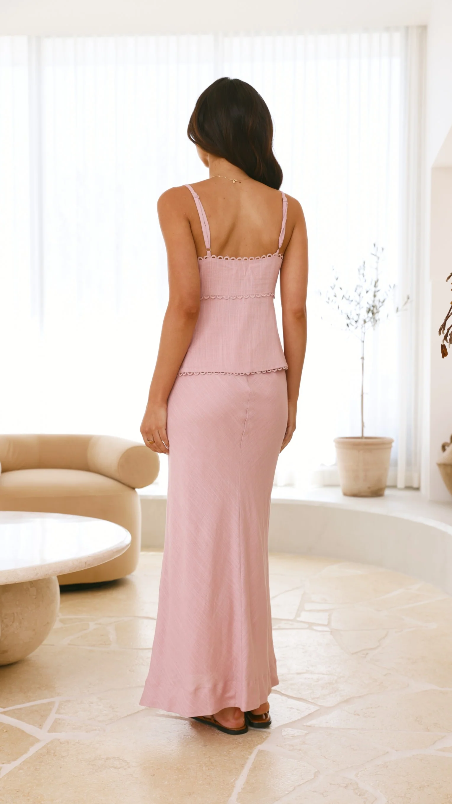 Nila Maxi Skirt - Blush - necksoother